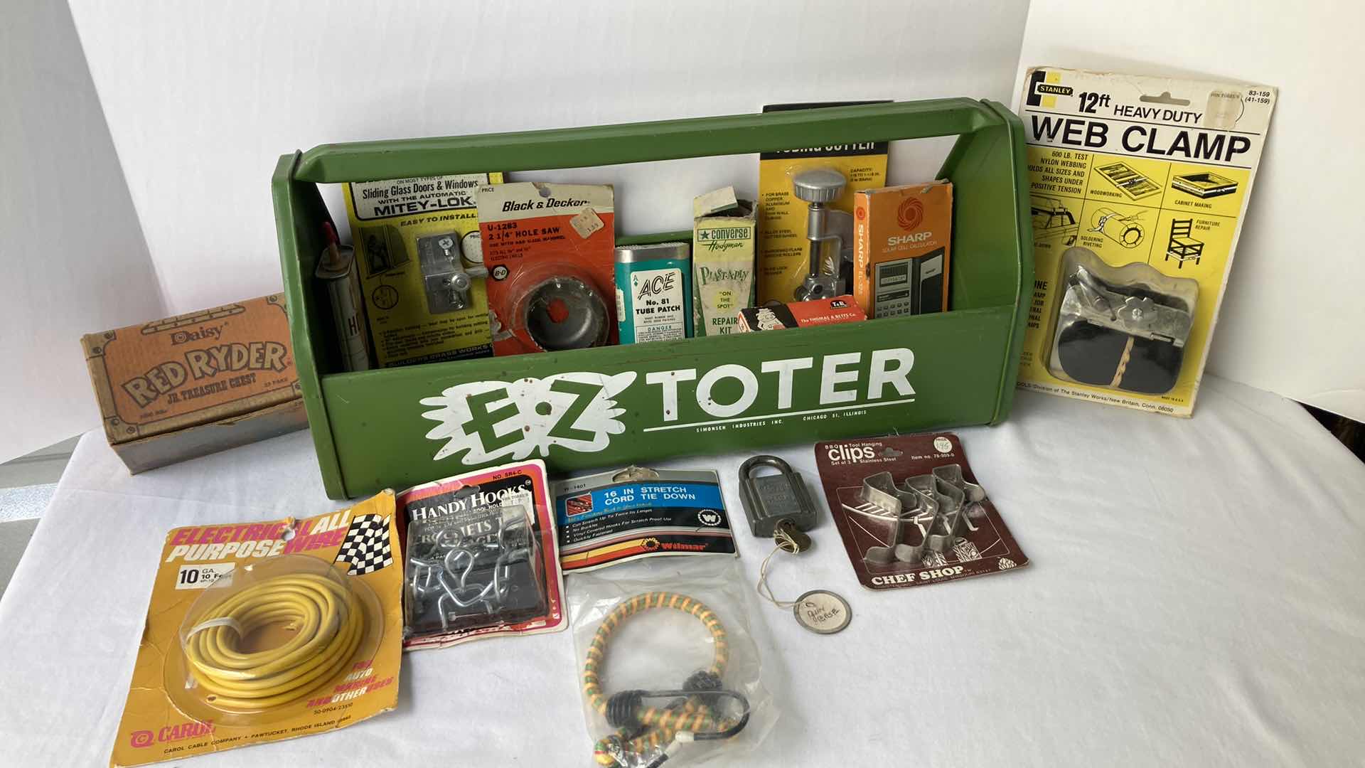 Photo 1 of VINTAGE EZ TOTER TOOL BOX W CONTENTS INCLUDED