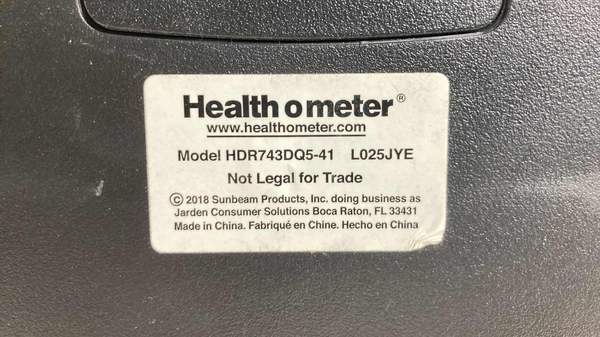 Photo 3 of HEALTH O METER DIGITAL SCALE MODEL HDR743DQ5-41
