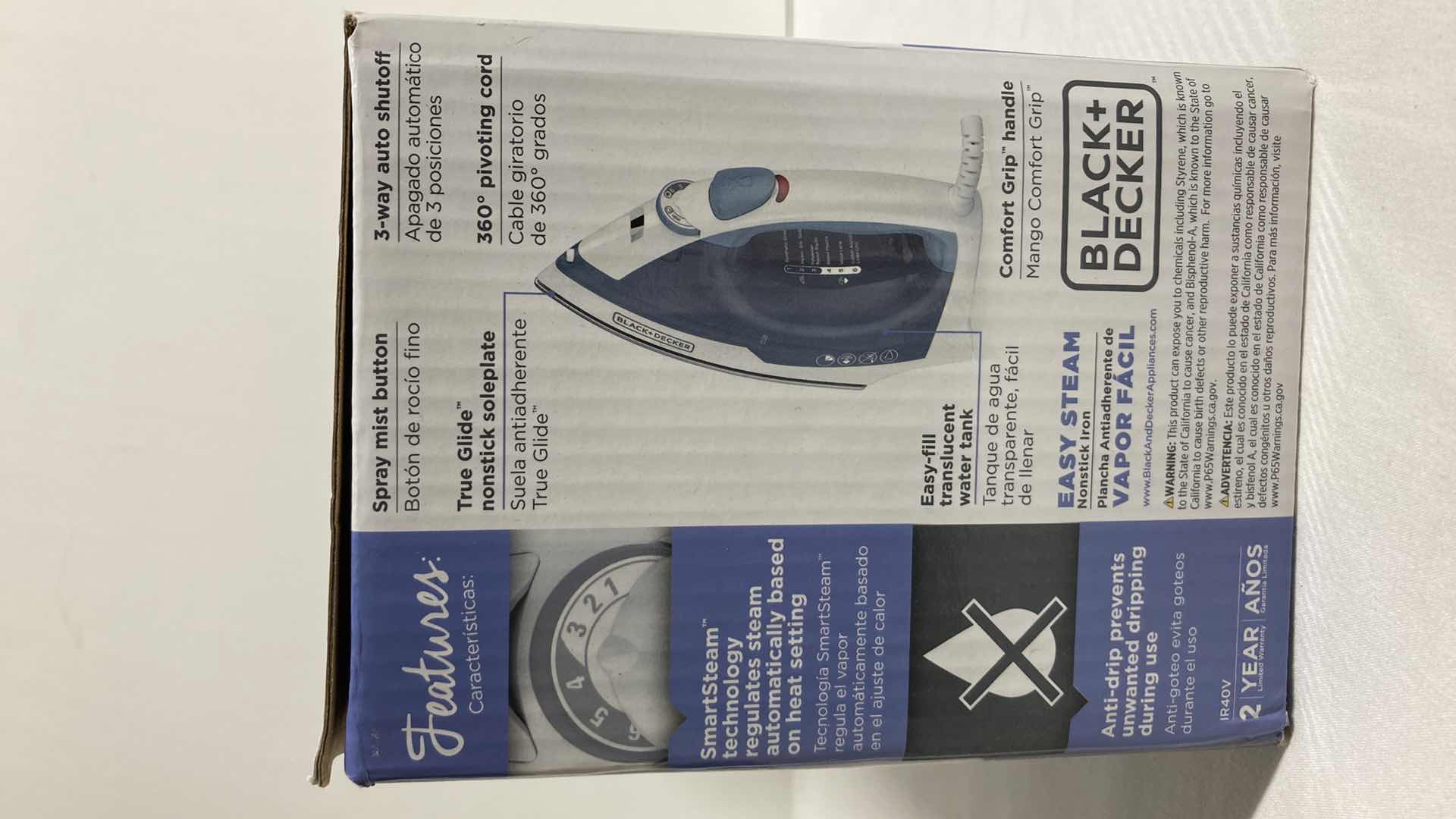 Photo 2 of NEW BLACK & DECKER EASY STEAM NON STICK IRON MODEL IR40V