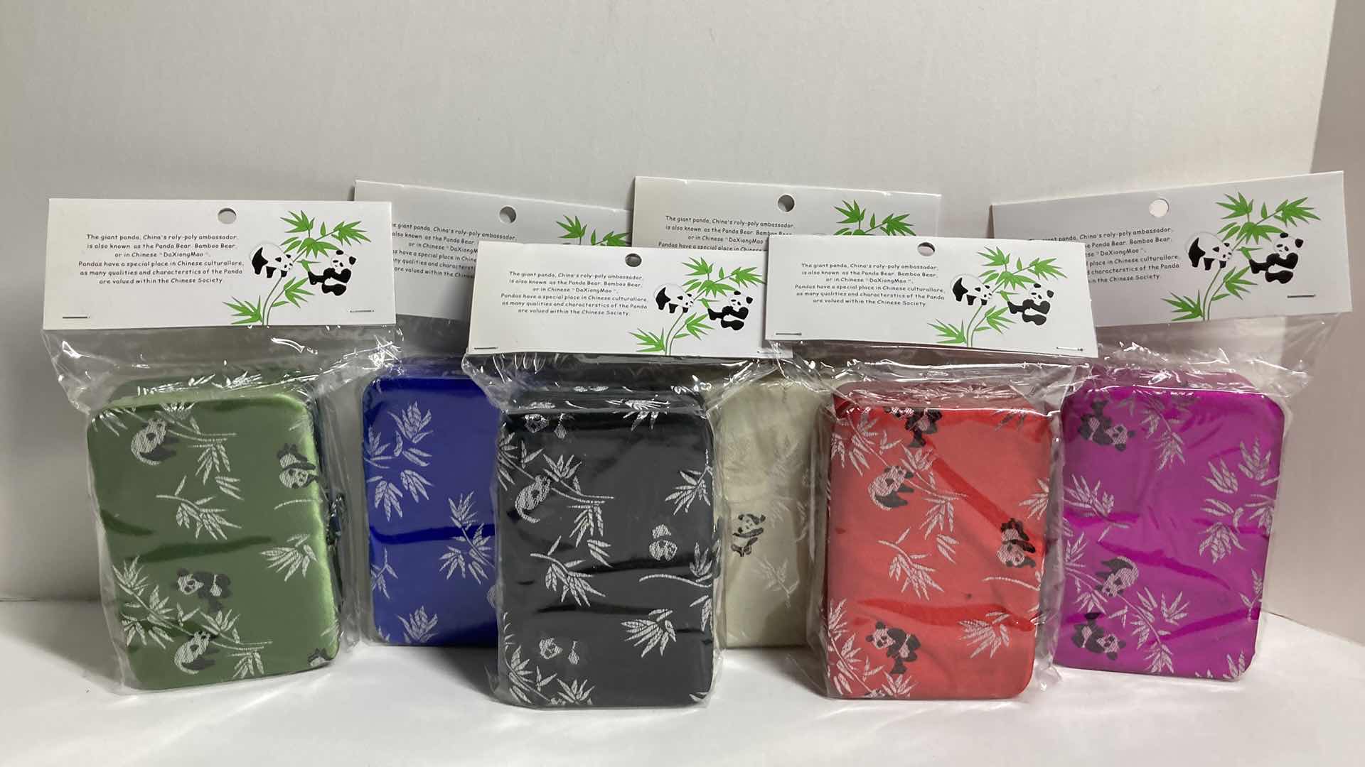 Photo 1 of NEW PANDA BAMBOO THEMED JEWELRY BOXES (6 COLORS) 4.75” X 3.25” H1.5”