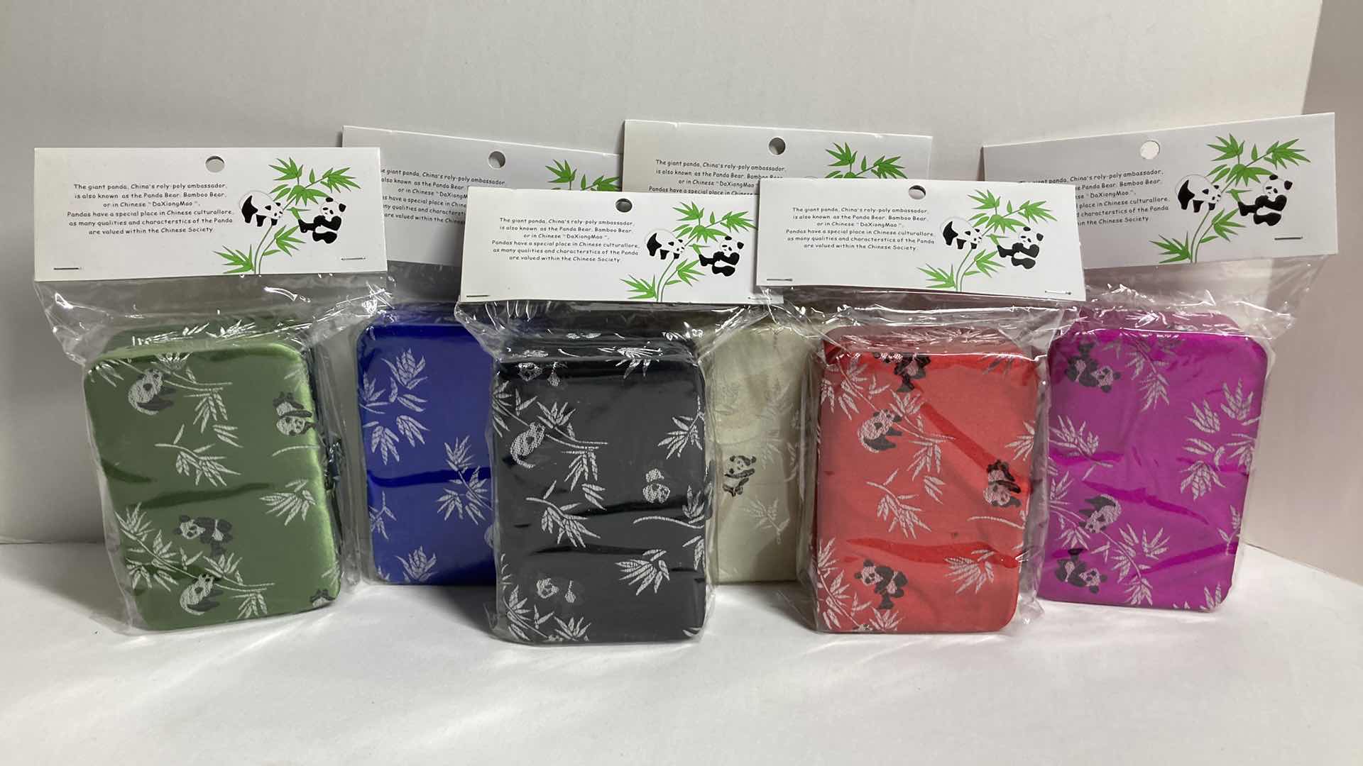 Photo 1 of NEW PANDA BAMBOO THEMED JEWELRY BOXES (6 COLORS) 4.75” X 3.25” H1.5”