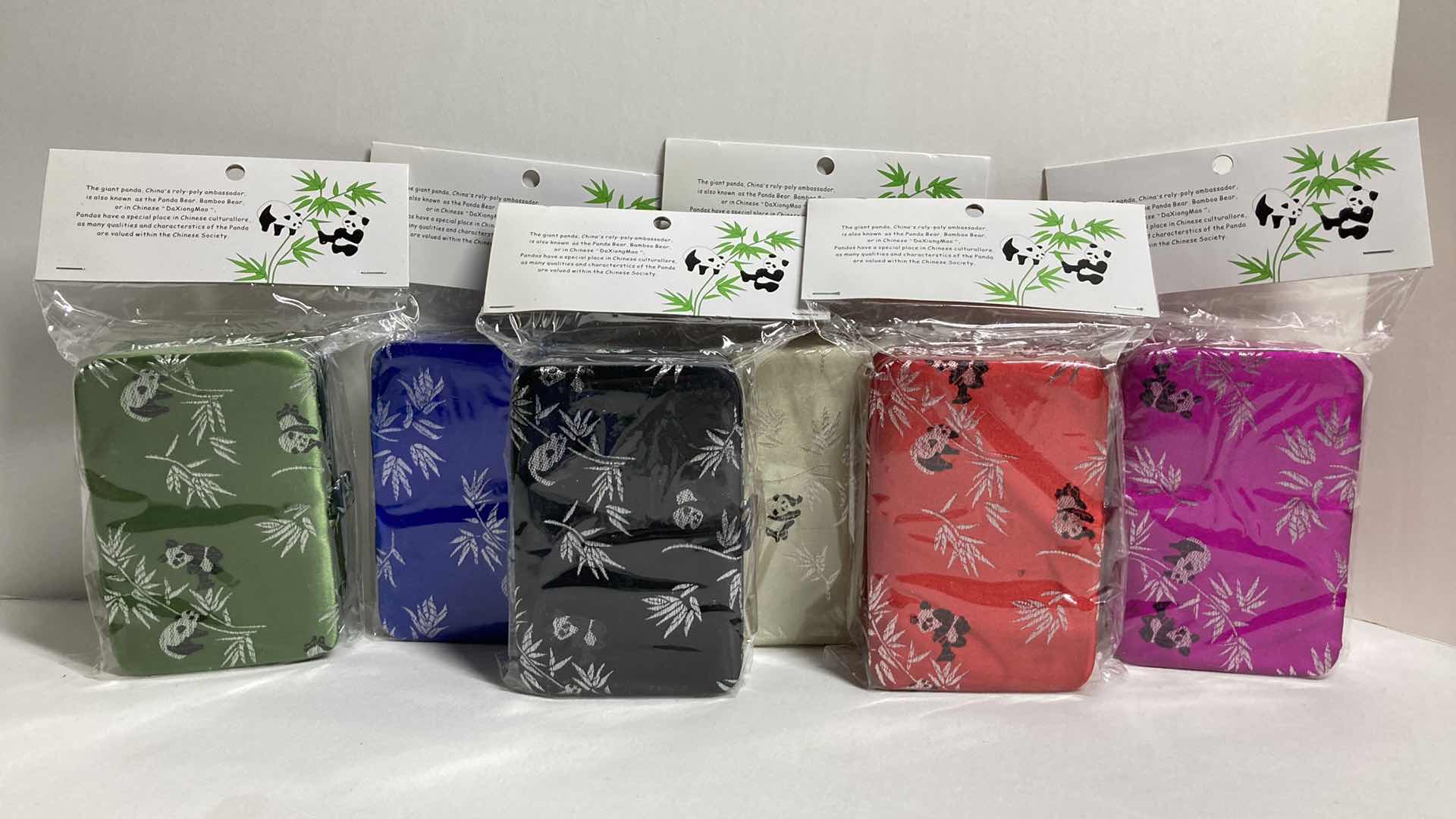 Photo 1 of NEW PANDA BAMBOO THEMED JEWELRY BOXES (6 COLORS) 4.75” X 3.25” H1.5”