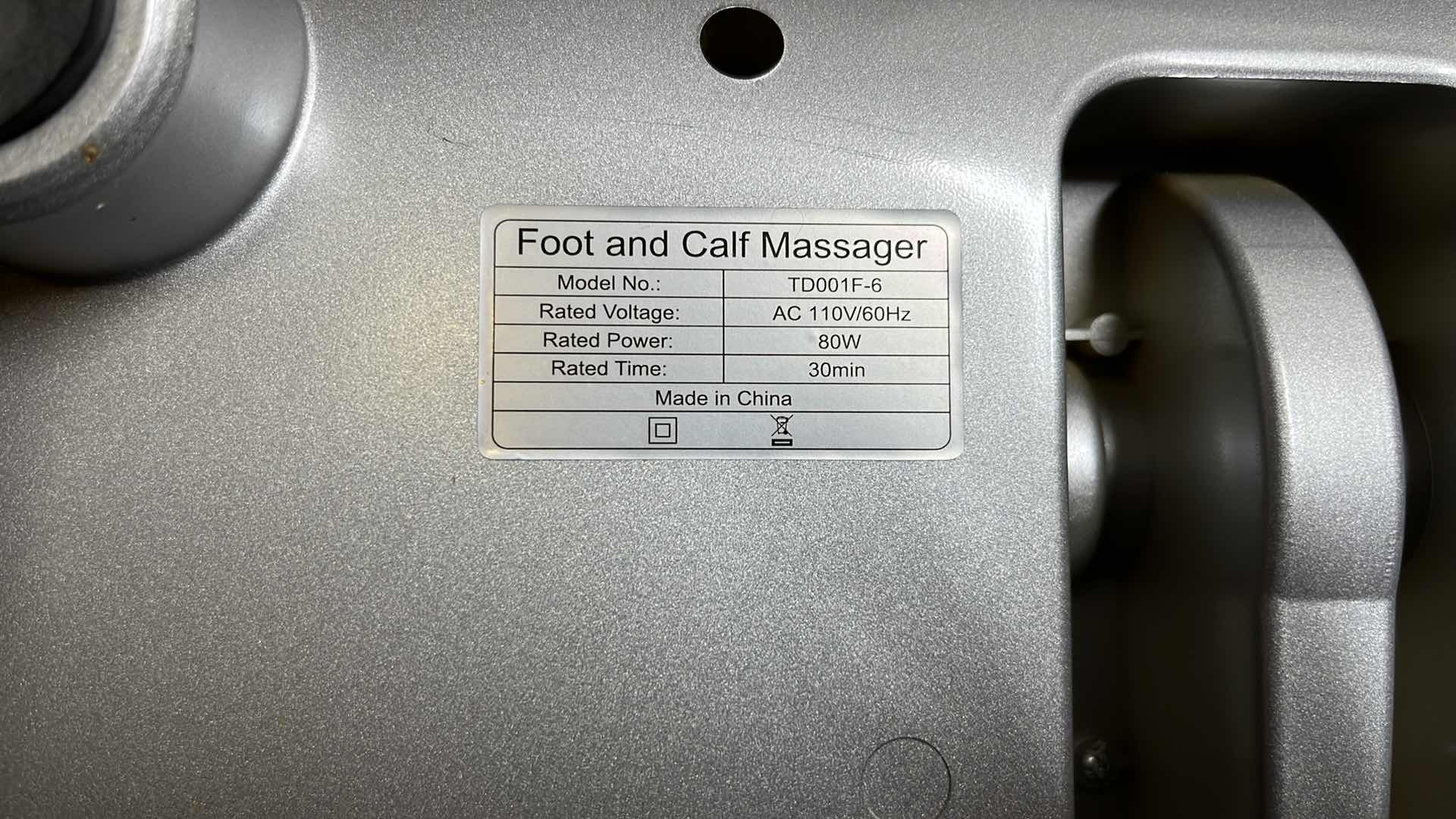 Photo 5 of EXPANSION WELLNESS FOOT & CALF MASSAGER MODEL TD001F-6