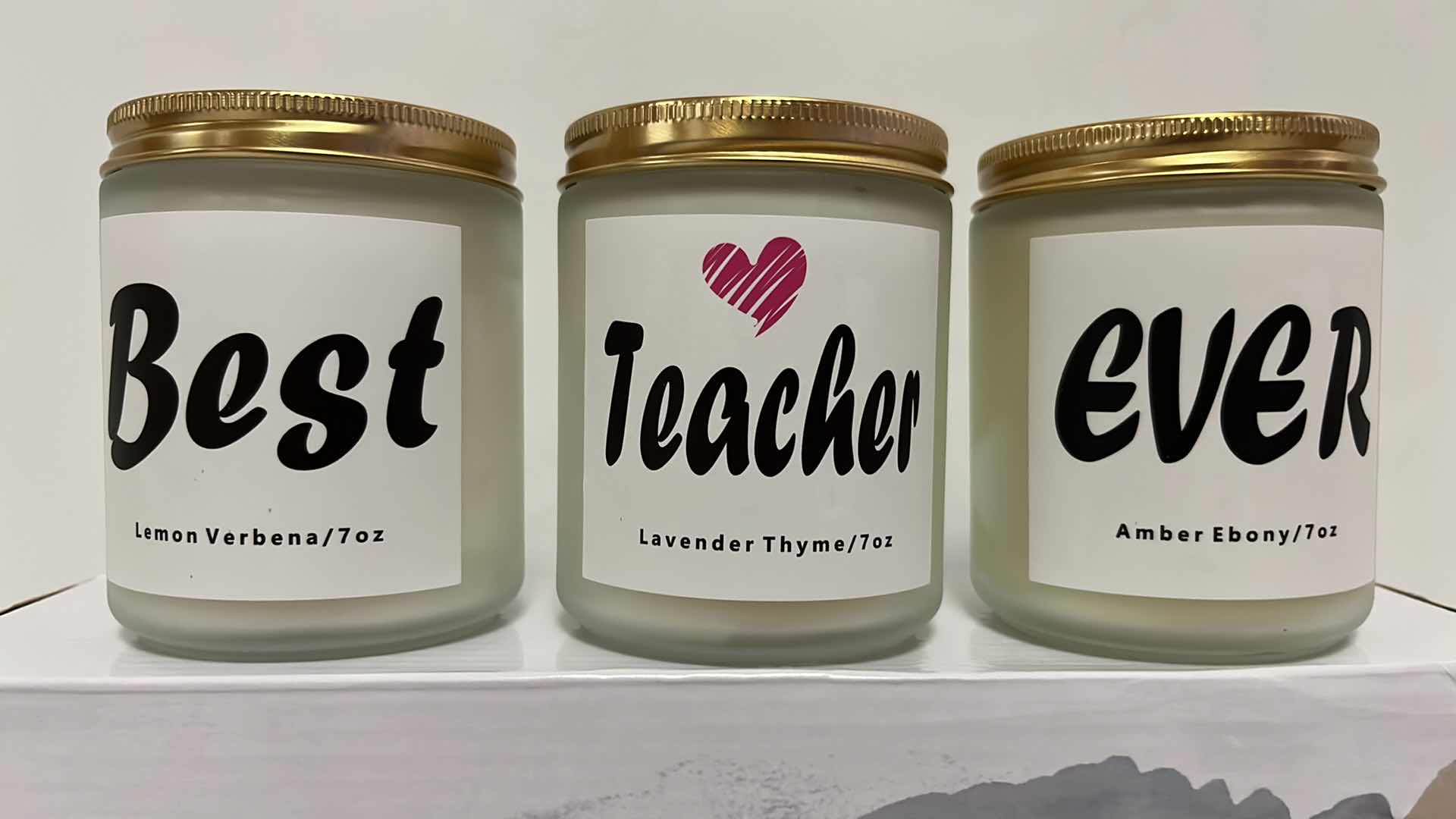 Photo 1 of NEW TEACHER APPRECIATION SCENTED CANDLE SET