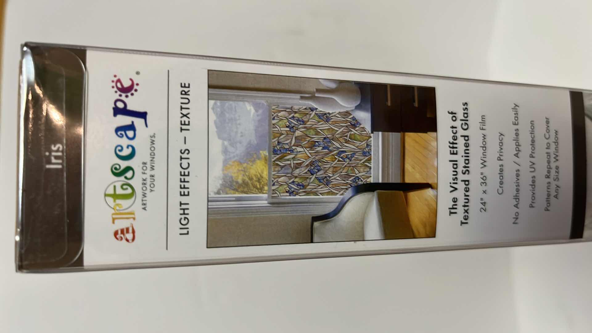 Photo 1 of NEW ARTSCAPE WINSTON PORTER IRIS GARDEN 24” X 36” WINDOW DECAL BLUE/BROWN MODEL 02-3612