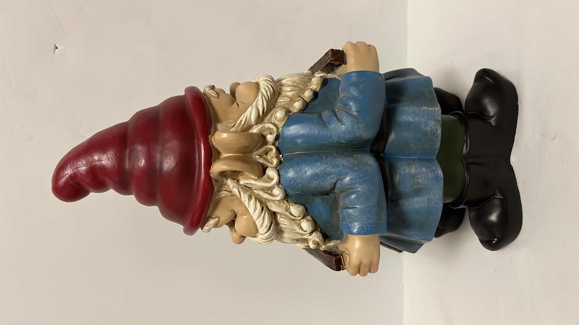 Photo 2 of WELCOME/SCRAM DOUBLE-SIDED RESIN GARDEN GNOME 13.5”