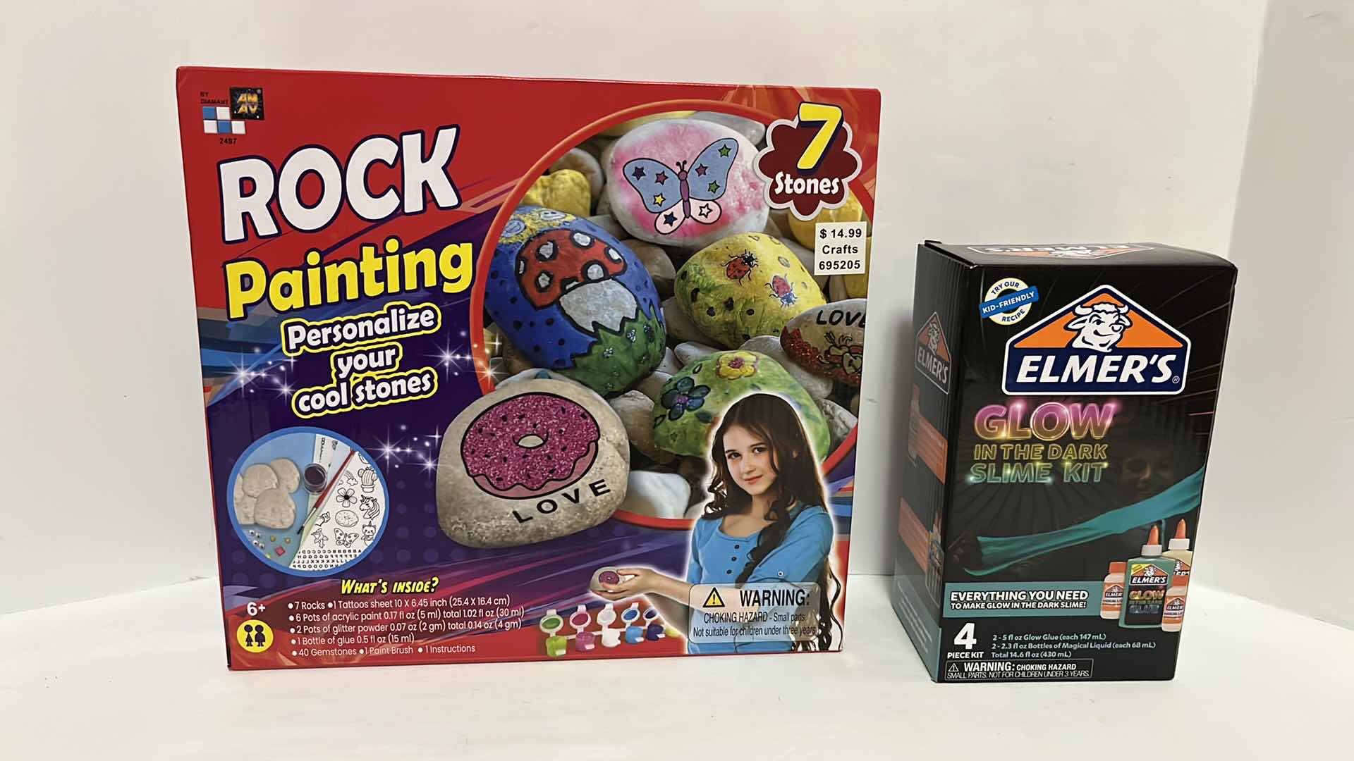 Photo 1 of NEW ROCK PAINTING KIT & NEW ELMER’S GLOW IN THE DARK SLIME KIT