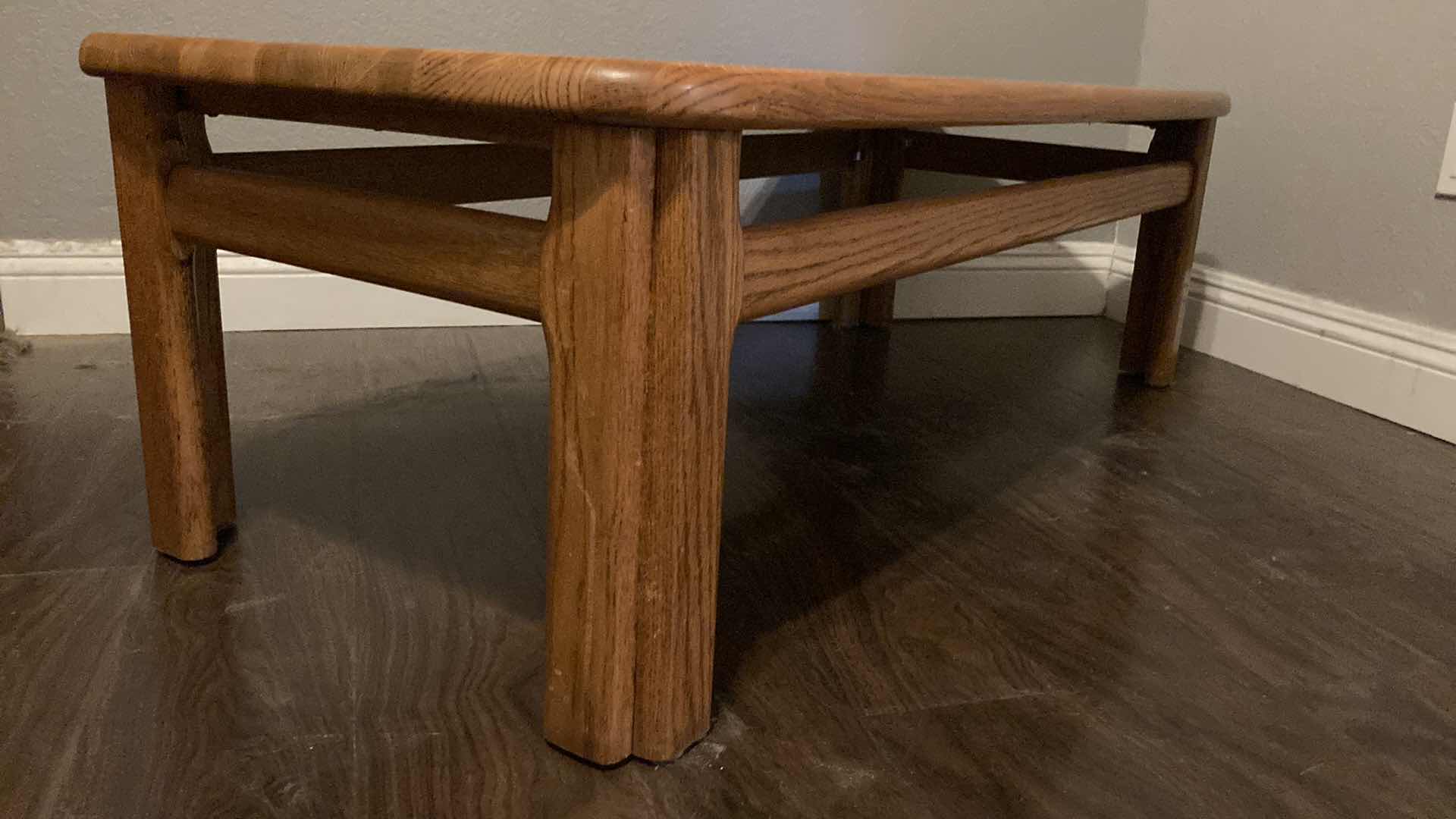 Photo 4 of SOLID OAK COFFEE TABLE 52” X 24” H16”