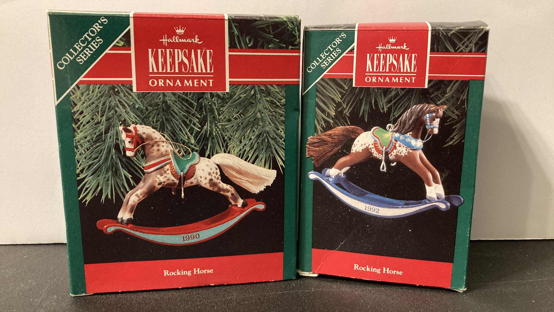 Photo 1 of NEW HALLMARK KEEPSAKE ROCKING HORSE COLLECTORS SERIES ORNAMENTS (2)