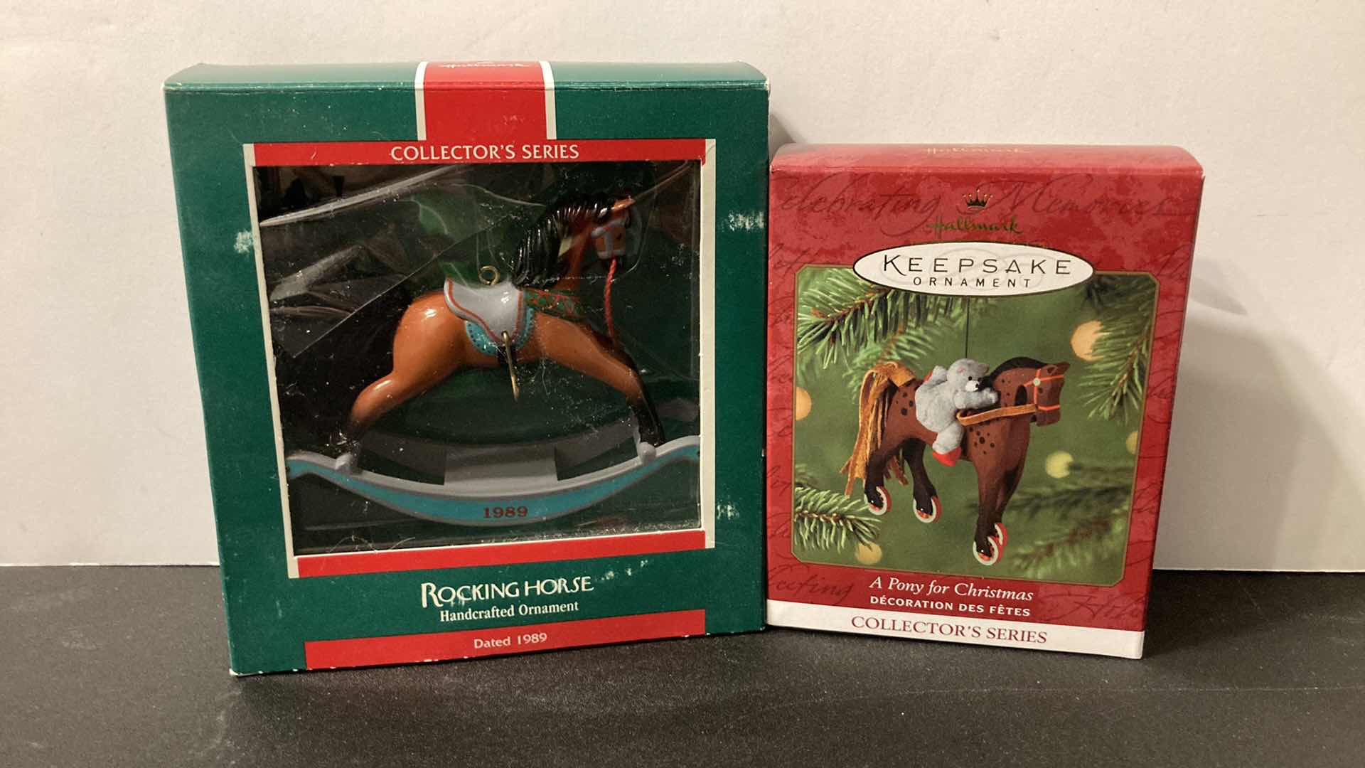 Photo 1 of NEW HALLMARK KEEPSAKE PONY FOR CHRISTMAS & ROCKING HORSE COLLECTORS SERIES ORNAMENTS