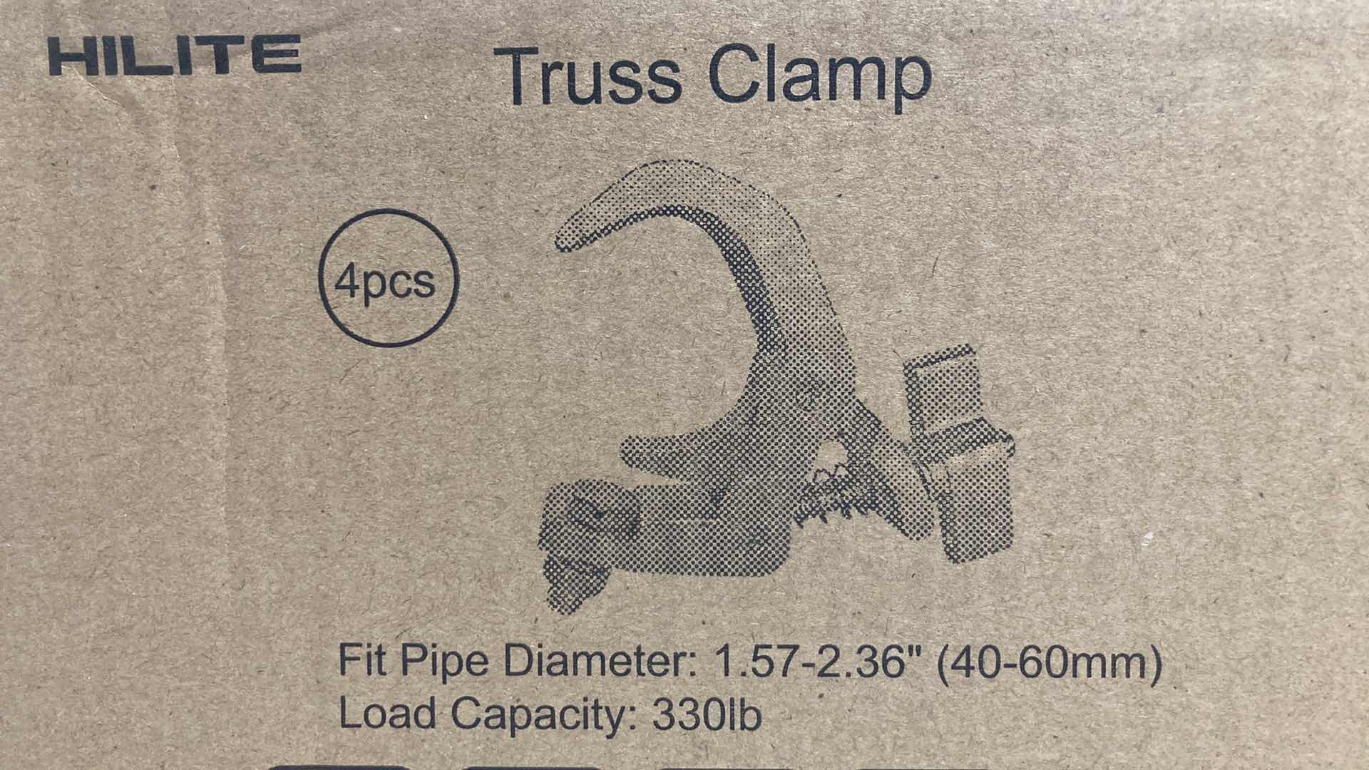 Photo 2 of NEW HILITE TRUSS CLAMP FIT PIPE LOAD CAP 330LB 1.57”-2.36” 40mm-60mm (4PCS)