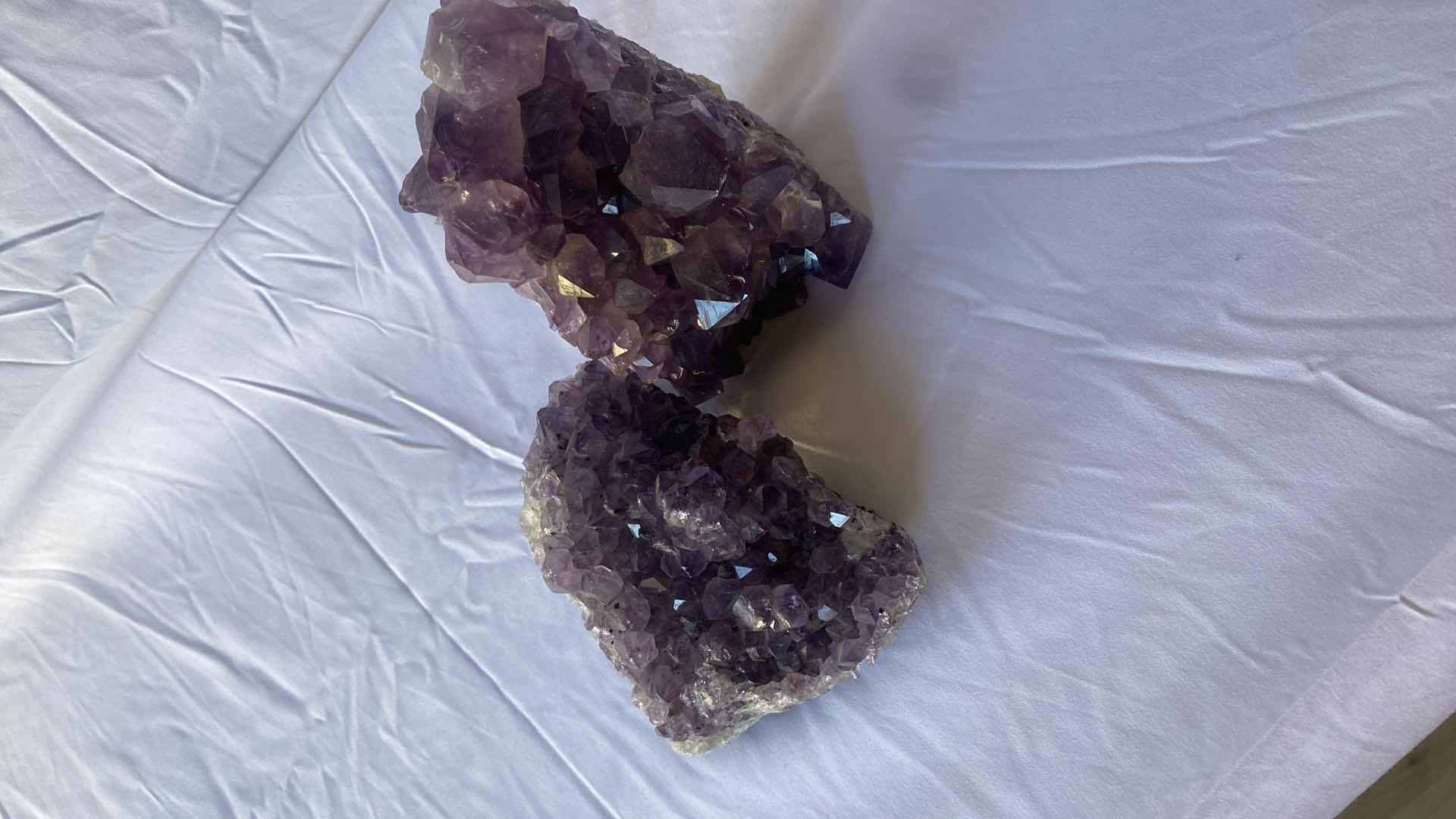 Photo 2 of TWO AMETHYST CRYSTAL CLUSTERS