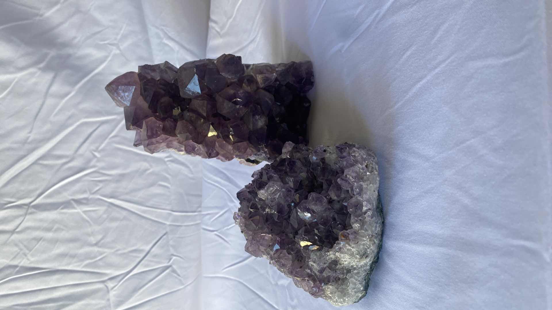 Photo 4 of TWO AMETHYST CRYSTAL CLUSTERS