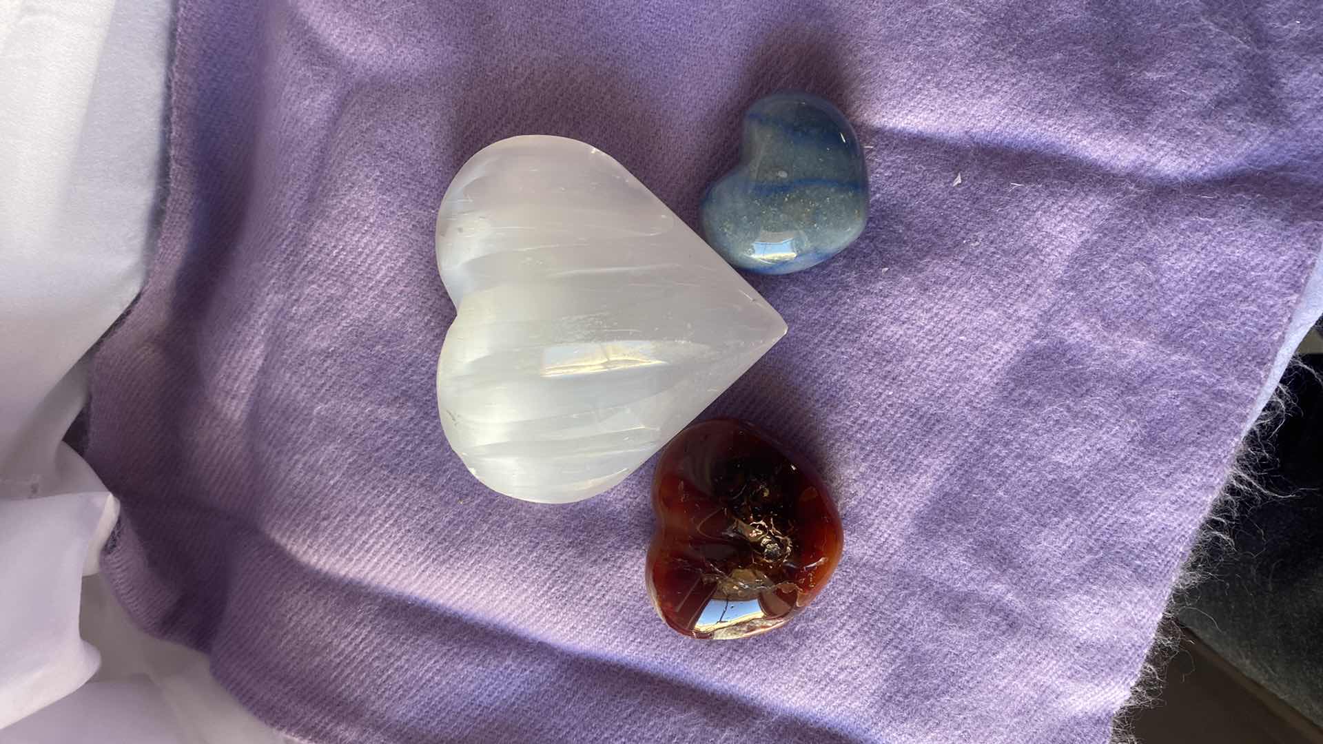 Photo 1 of SATIN SPAR HEART STONE
CARNELIAN AGATE HEART STONE
BLUE AVENTURINE HEART STONE