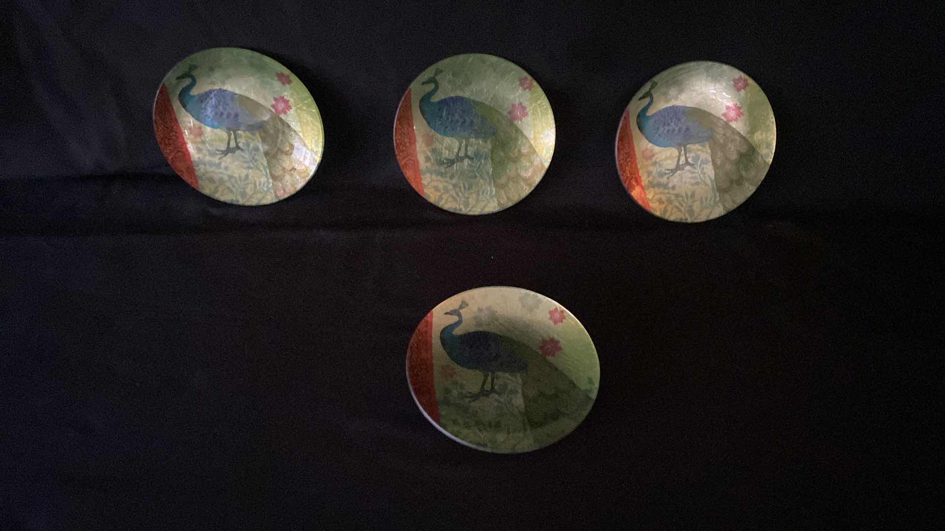 Photo 2 of PEACOCK PLATES 
 X4