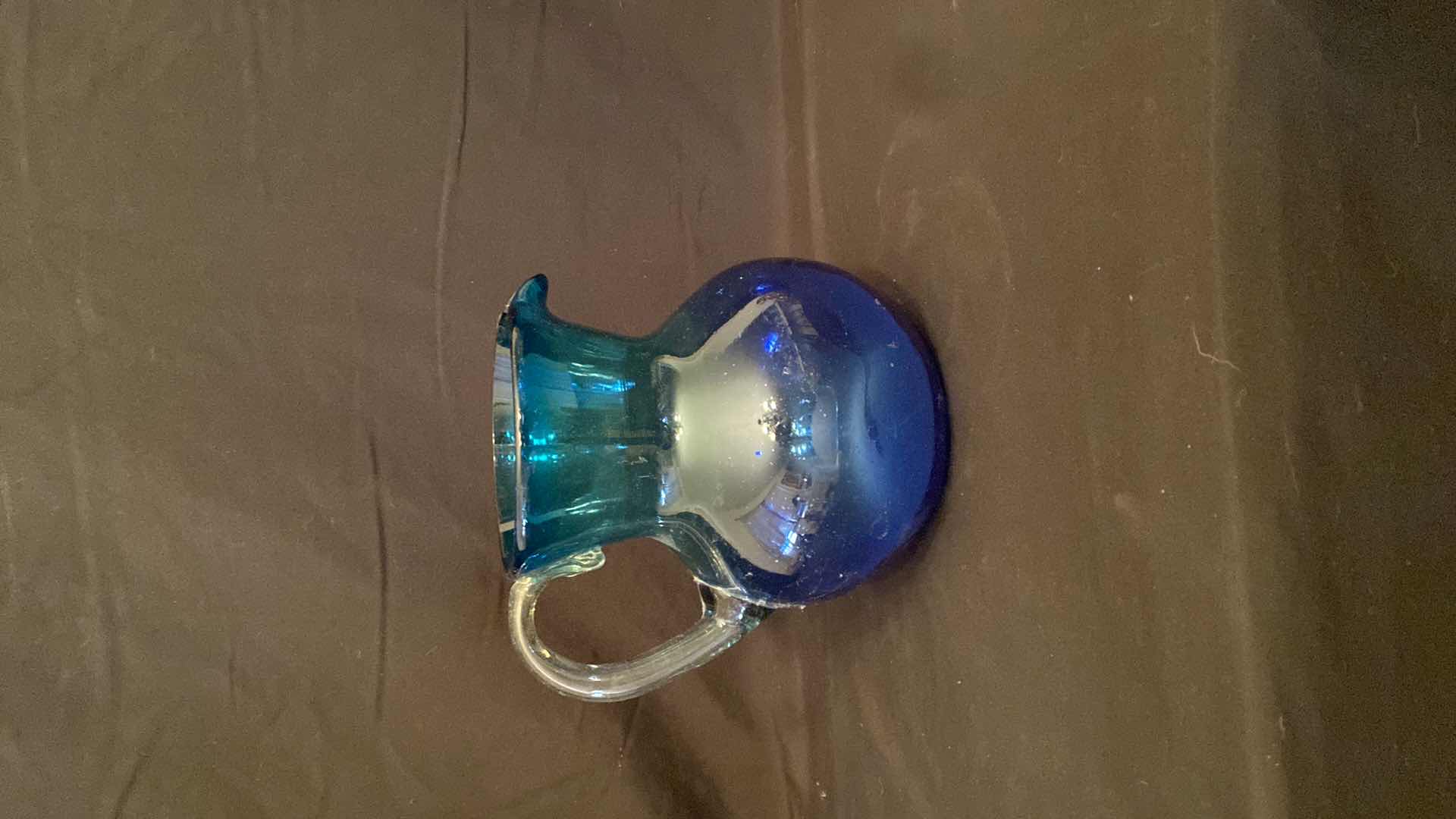 Photo 2 of BLUE GLASS PITCHER