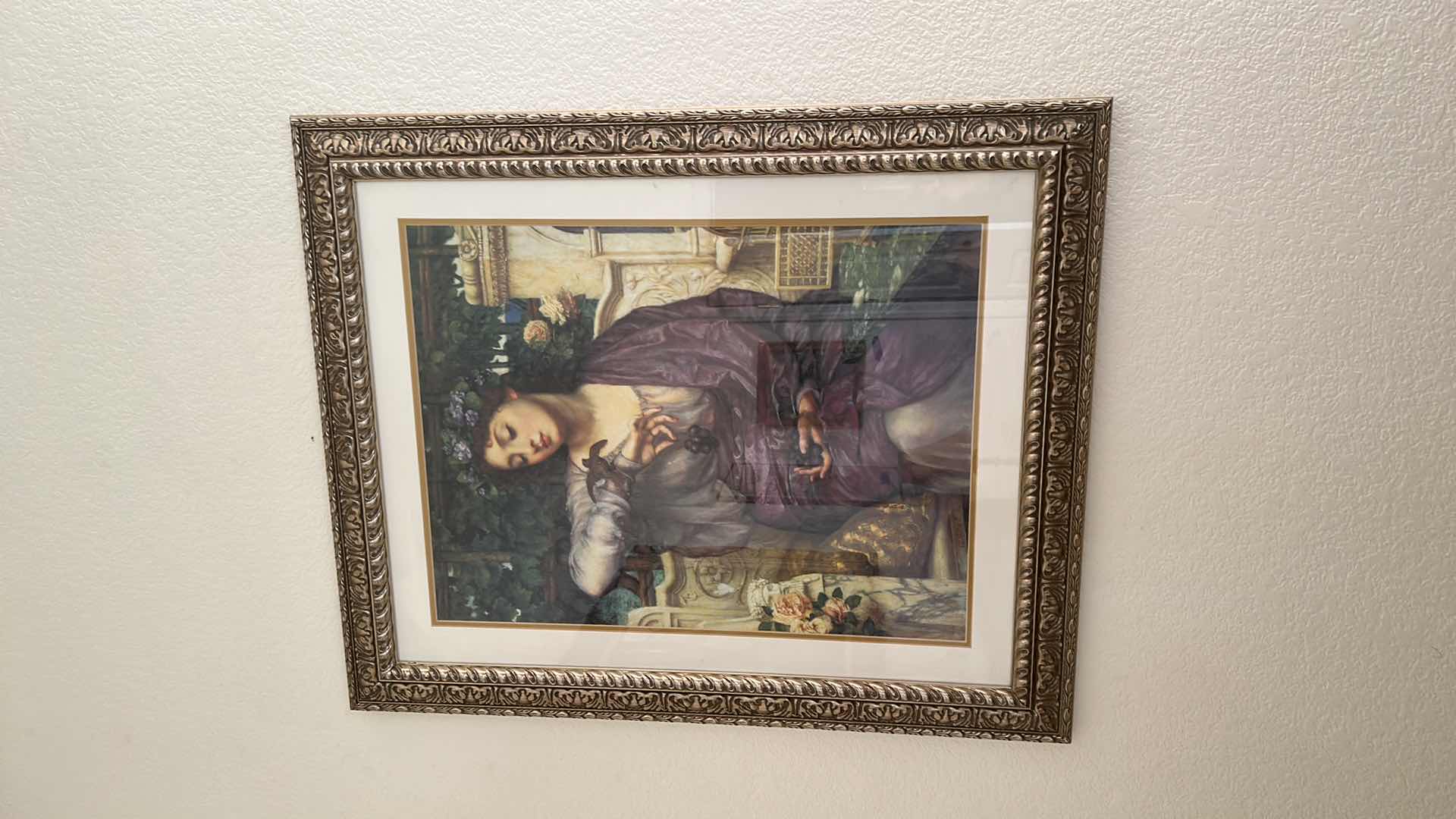Photo 2 of FRAMED PRINT OF “LESBIA WITH HER SPARROW” - PRINT BY SIR EDWARD JOHN POYNTER - 30x36