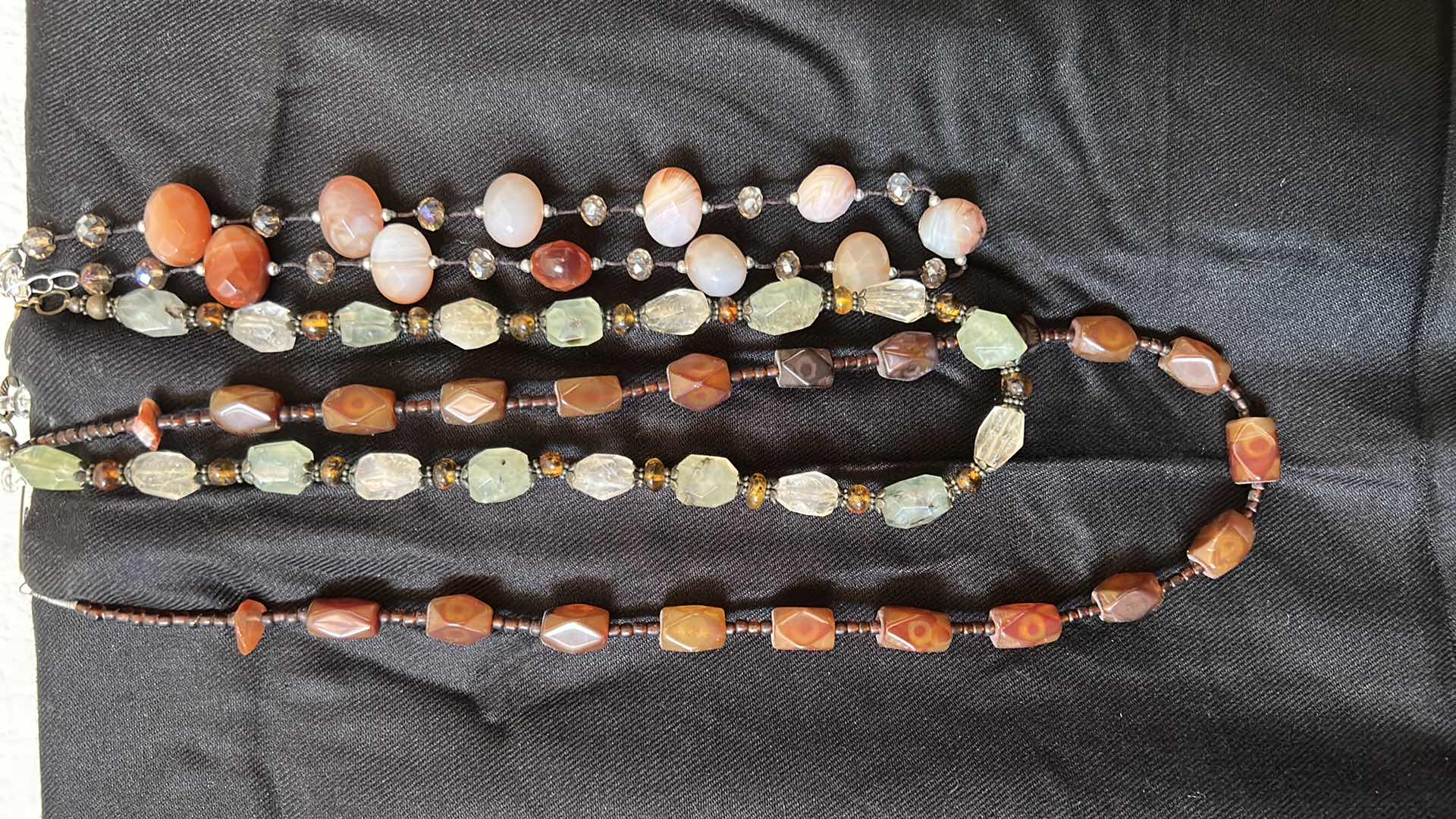 Photo 1 of THREE STONED COSTUME NECKLACES