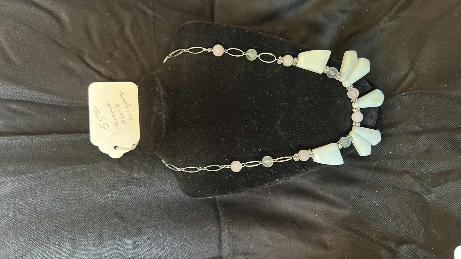 Photo 1 of AMMONITE ROSE QUARTZ NECKLACE