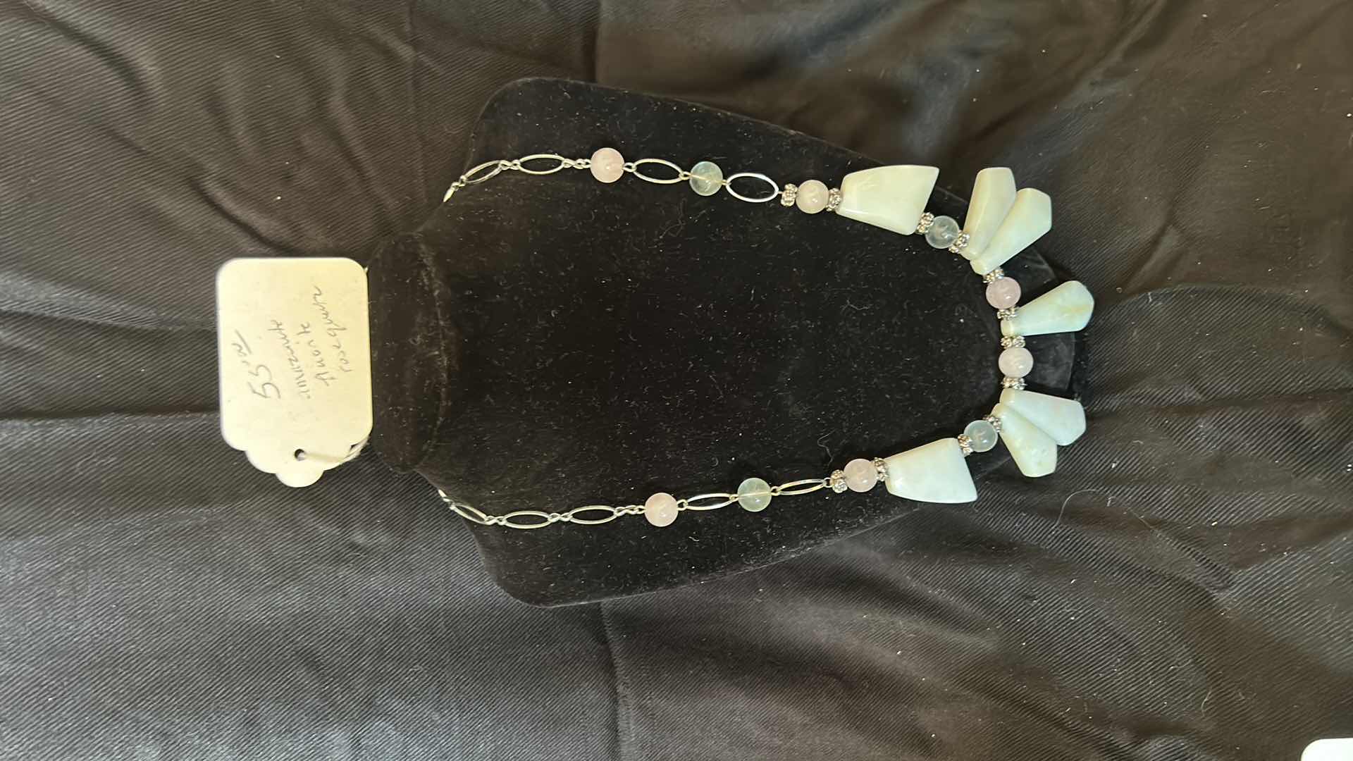 Photo 2 of AMMONITE ROSE QUARTZ NECKLACE