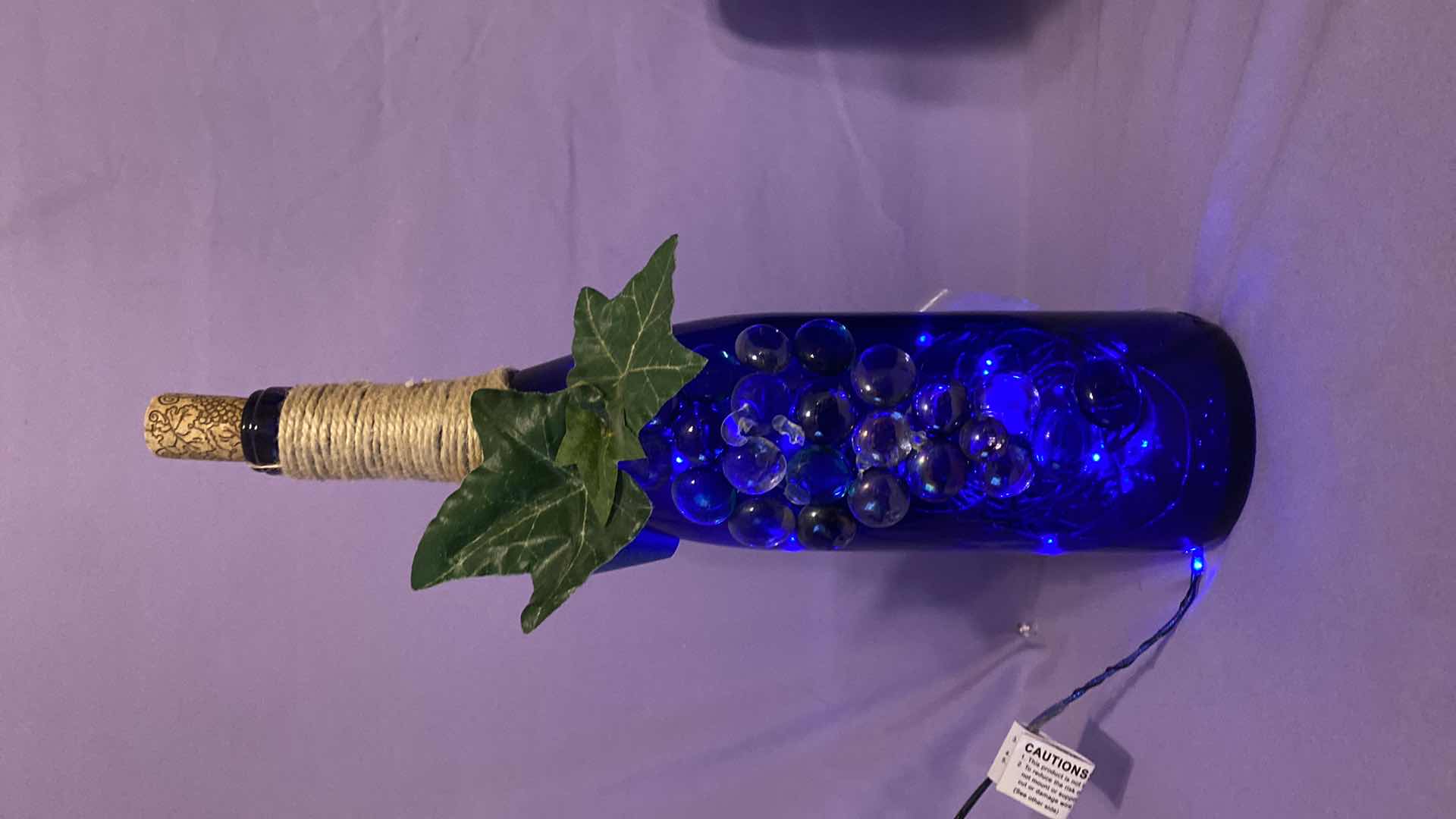 Photo 1 of COLBOLT BLUE WINE BOTTLE LAMP