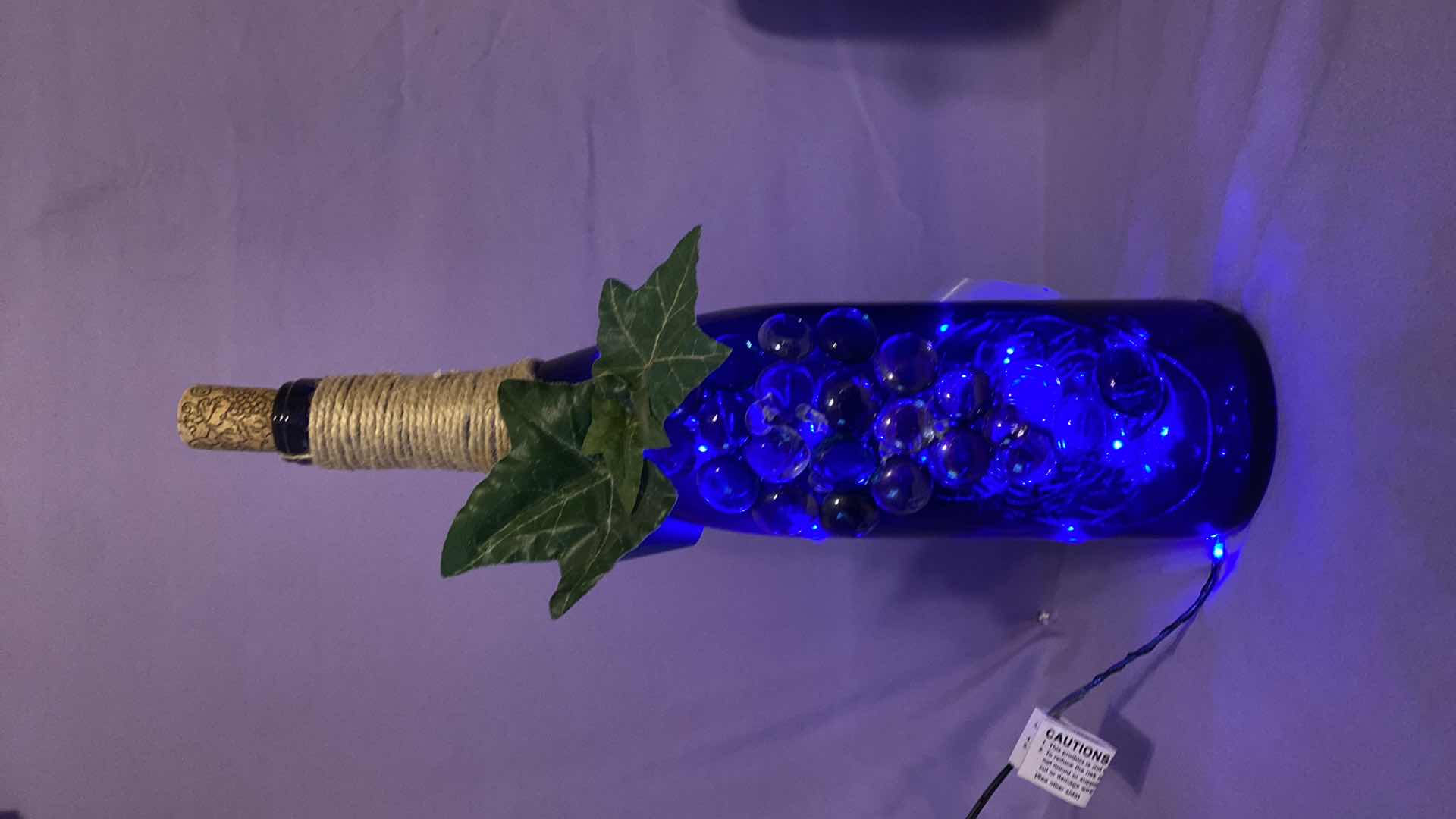 Photo 2 of COLBOLT BLUE WINE BOTTLE LAMP