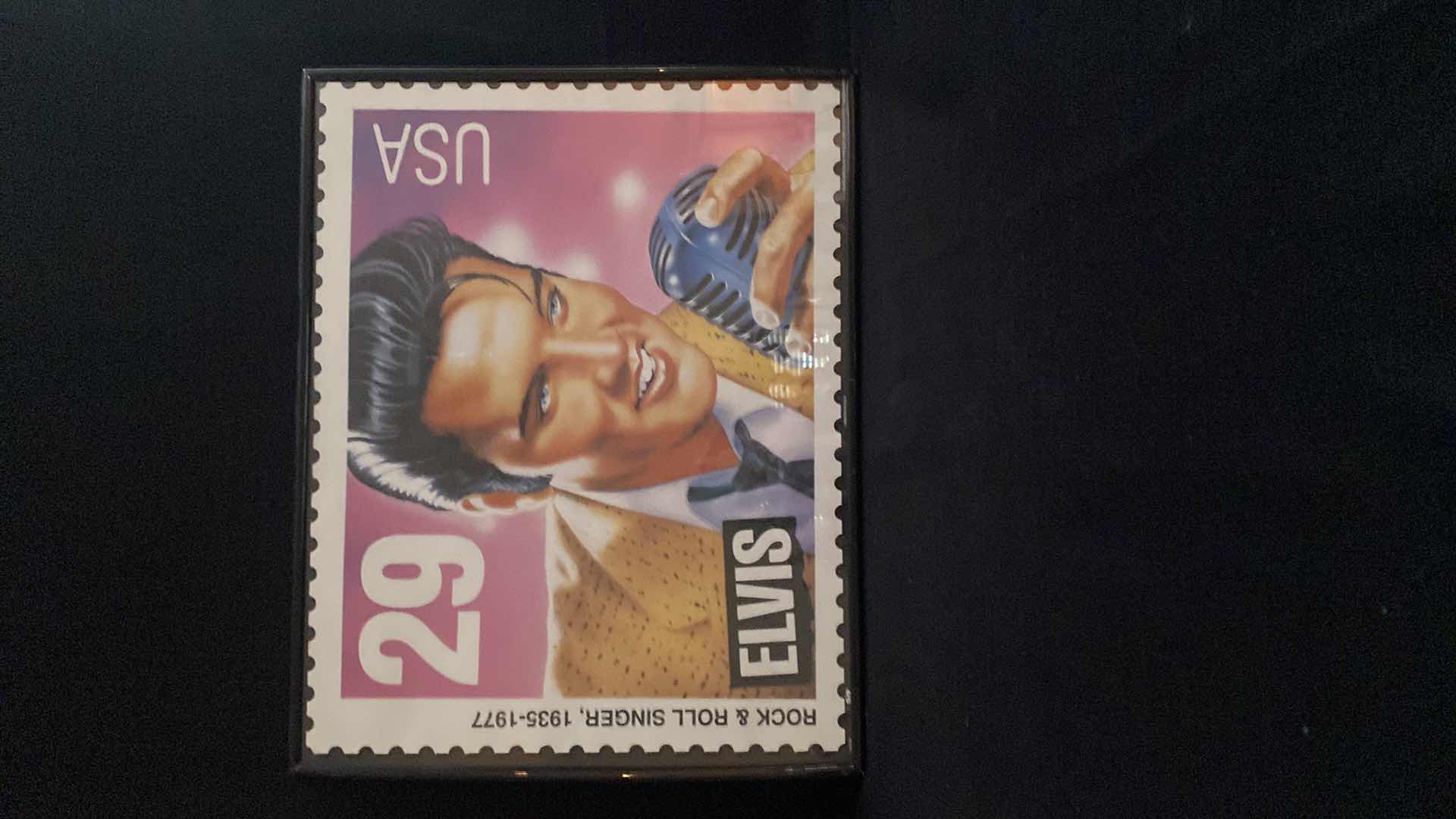 Photo 1 of VINTAGE ELVIS STAMP WALL PRINT