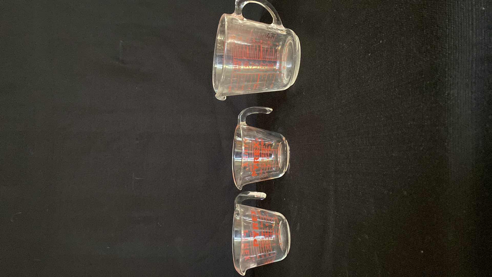 Photo 2 of 3 GLASS PYREX MEASURING CUPS