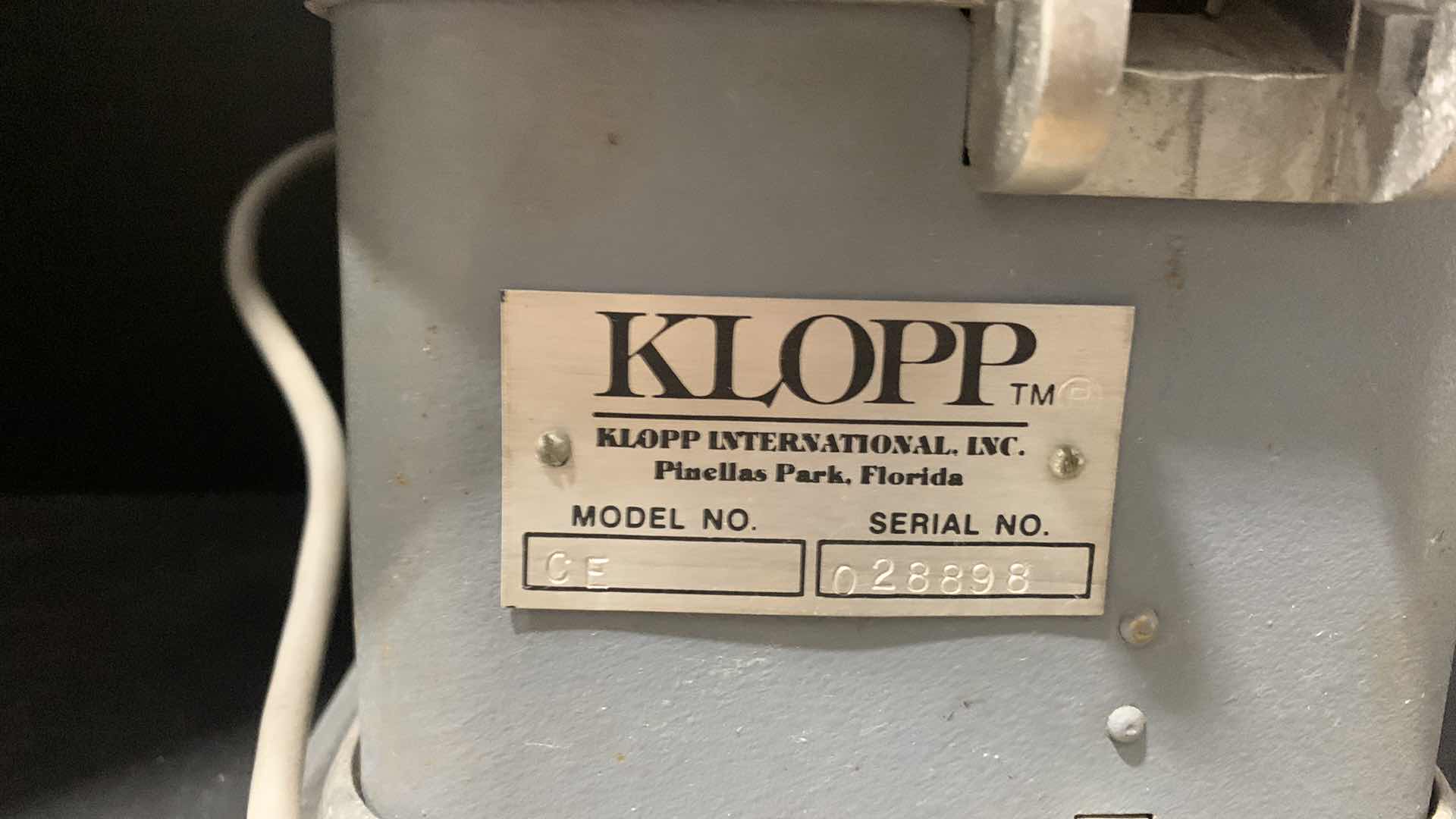 Photo 3 of KLOPP INTERNATIONAL COIN COUNTER MODEL NO CE