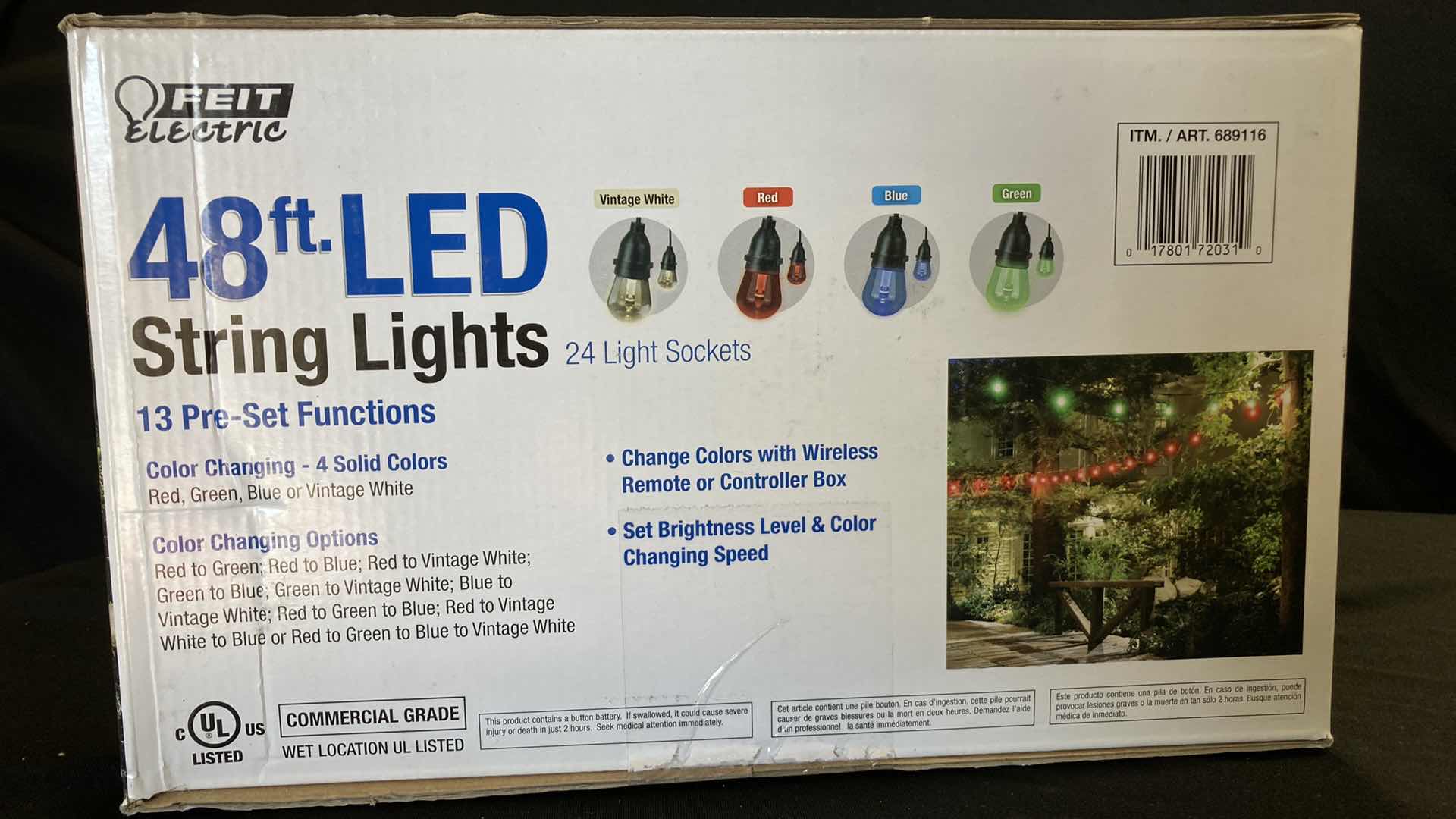 Photo 4 of NEW FEIT ELECTRIC LED STRING LIGHTS W REMOTE 48”