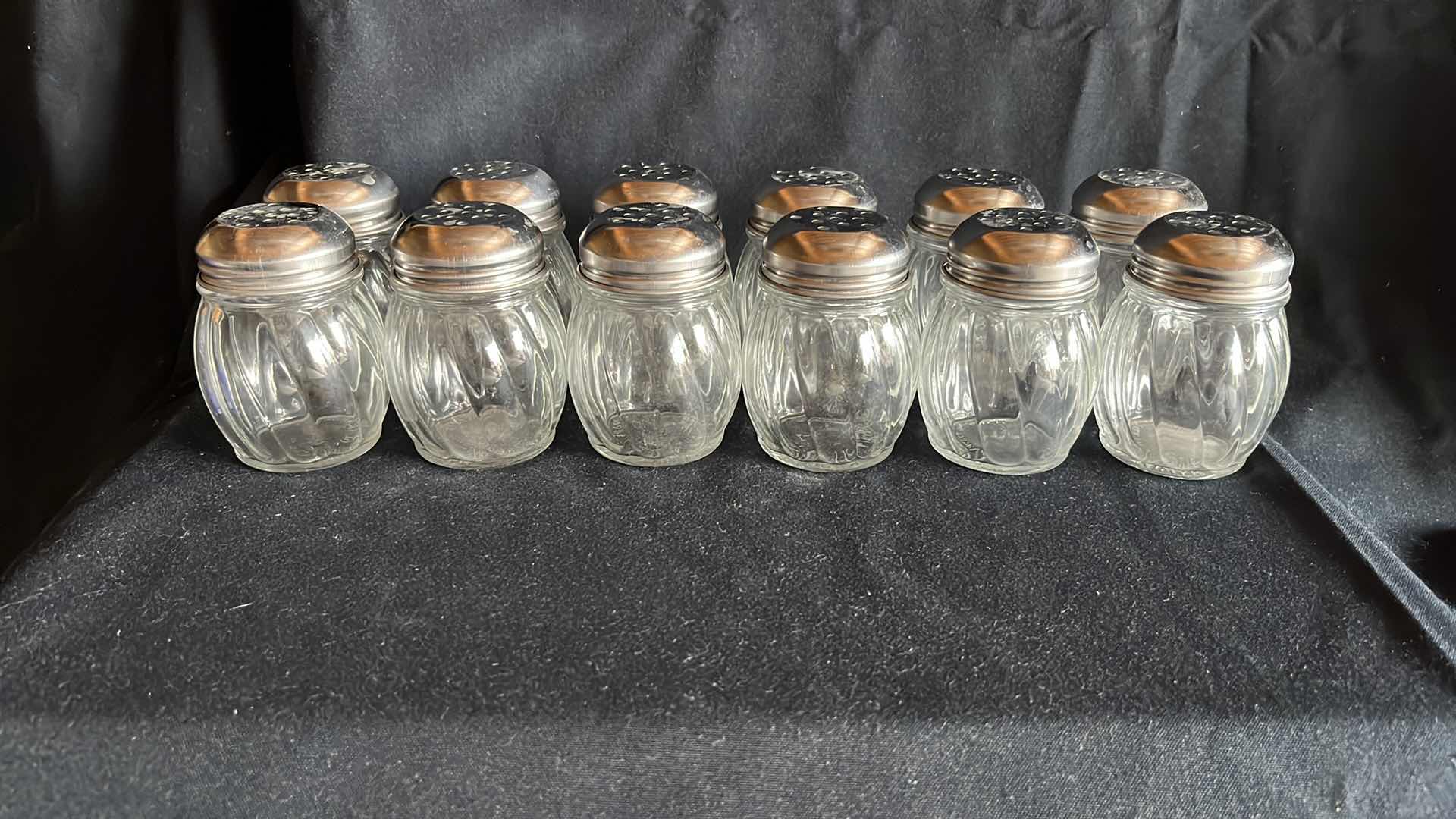 Photo 3 of GLASS CHEESE SHAKER W PERFORATED CHROME-PLATED LID (12)