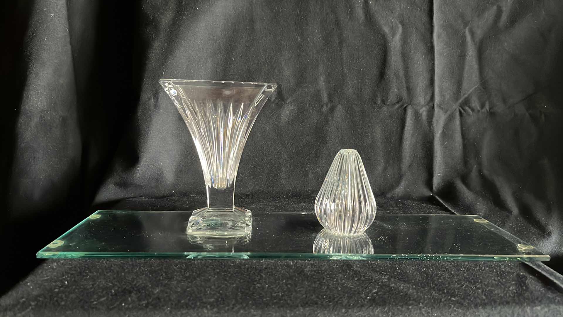 Photo 1 of WATERFORD CRYSTAL DISPLAY PIECES W ATTACHED GLASS 5.25” X 18.25” X 6.25”