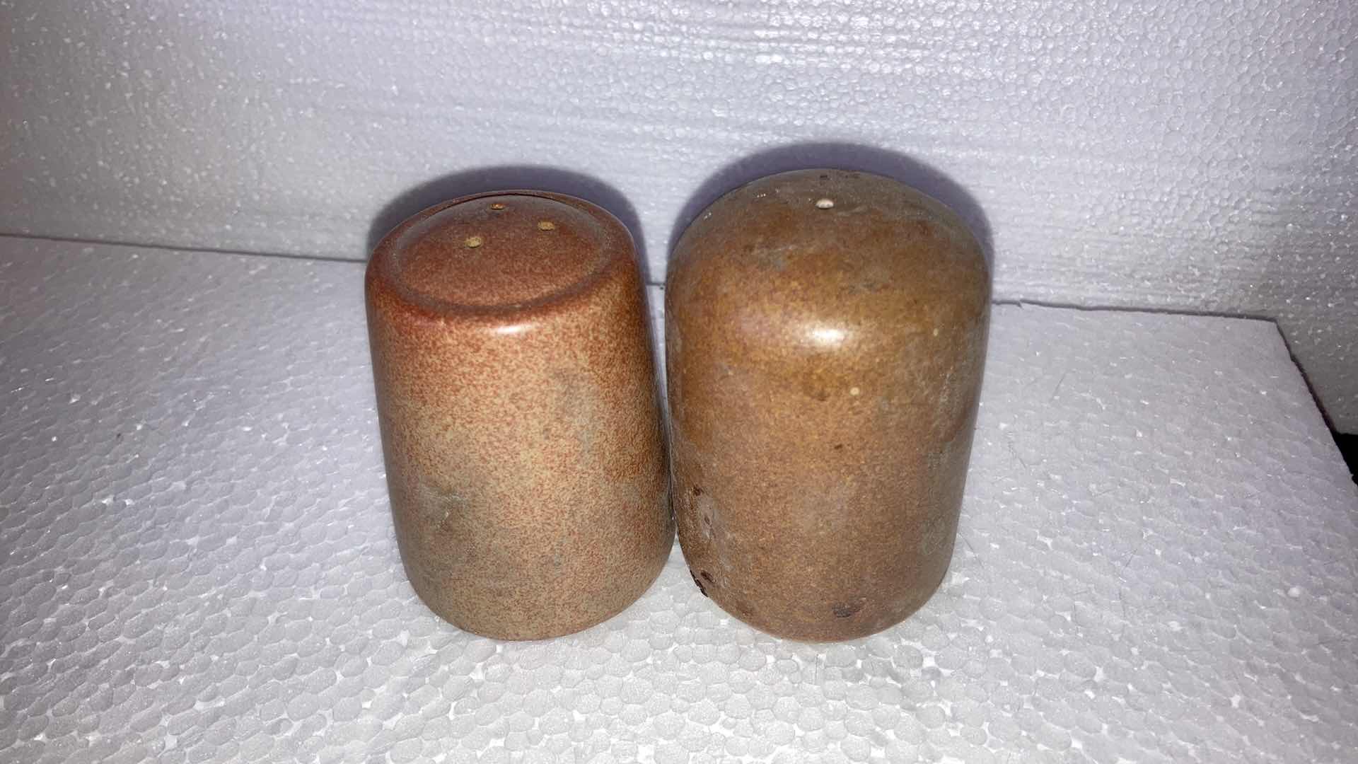 Photo 3 of MEXICAN CLAY PLATE SET AND SALT & PEPPER SHAKERS (18)