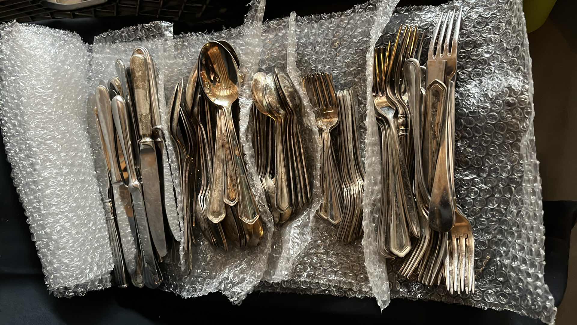 Photo 2 of FLATWARE VARIOUS STYLES, BUTTER KNIFE, SMALL SPOON, SERVING SPOON, SALAD FORK, SMALL FORK 20 EACH (100 TOTAL)