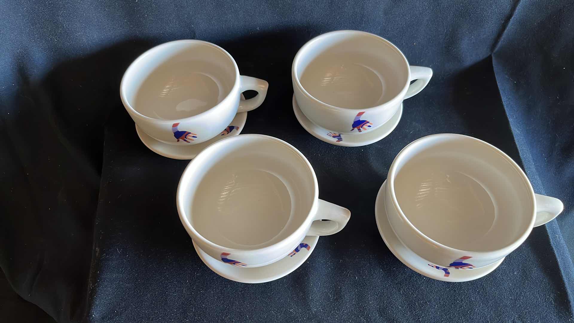 Photo 3 of NEW BUFFALO JUMBO CUPS AND SAUCERS 4.5” X 2.5”, SET OF 4