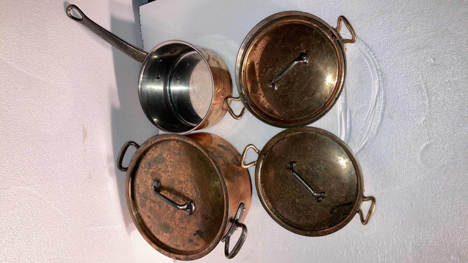 Photo 2 of COPPER POT AND PAN SET (4)