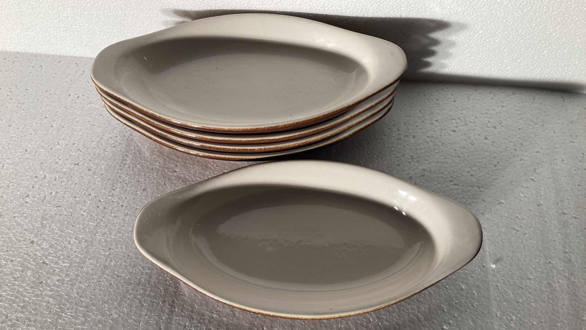 Photo 3 of DIVERSIFIED CERAMICS OVAL BROWN DISHES (5) 10” X 5”