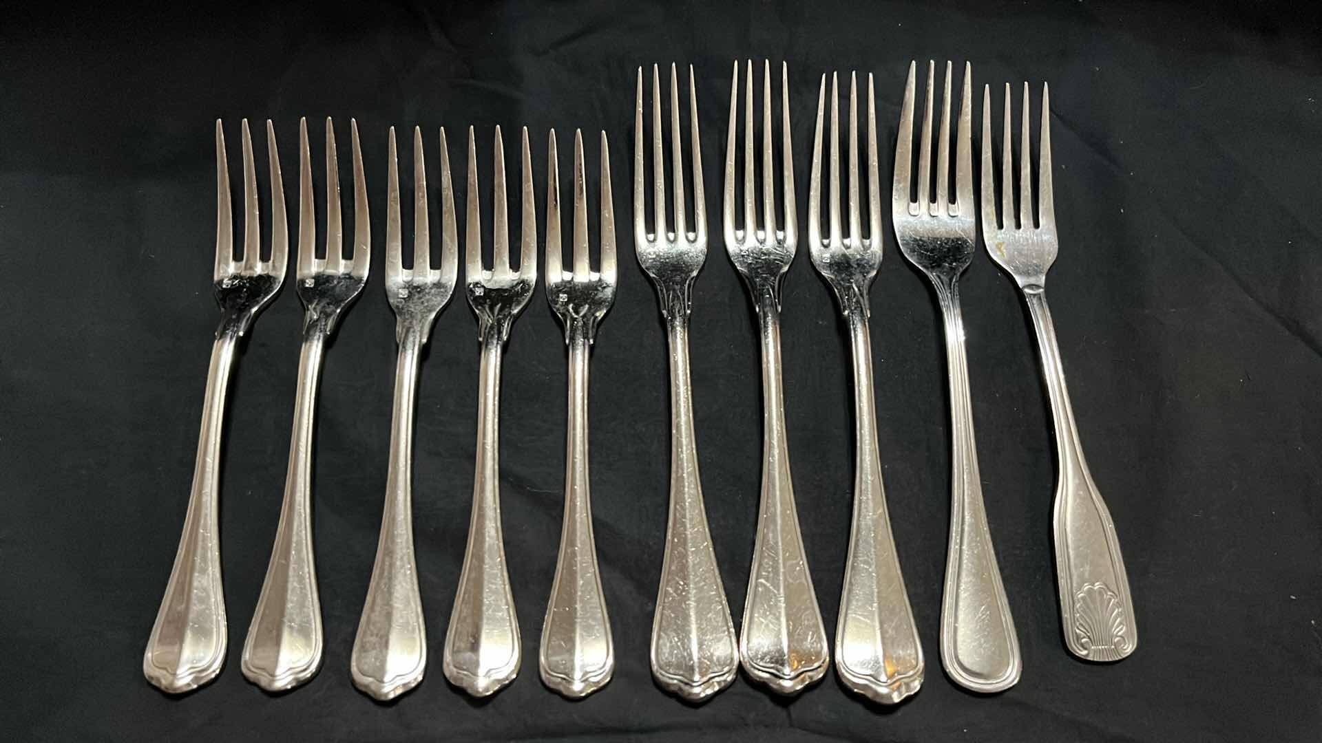 Photo 3 of STAINLESS STEEL FLATWARE, VARIOUS STYLES 10 PCS EACH UTENSIL, 5.25” - 9.75” (50 PCS)