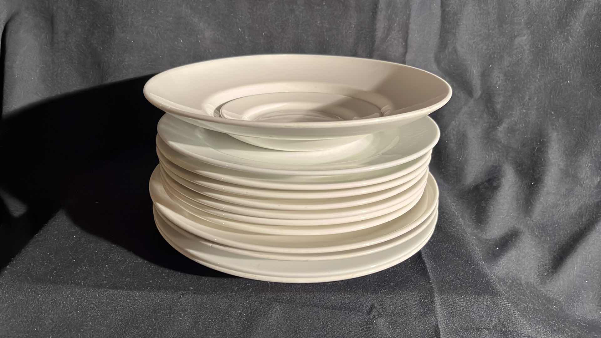 Photo 1 of WHITE PLATES WITH SALAD BOWL SET (13)