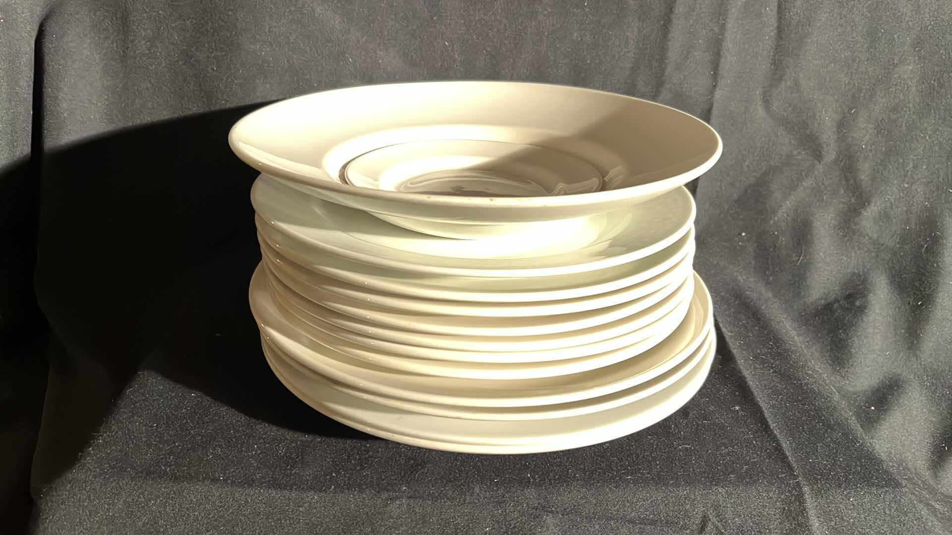 Photo 1 of WHITE PLATES WITH SALAD BOWL SET (13)
