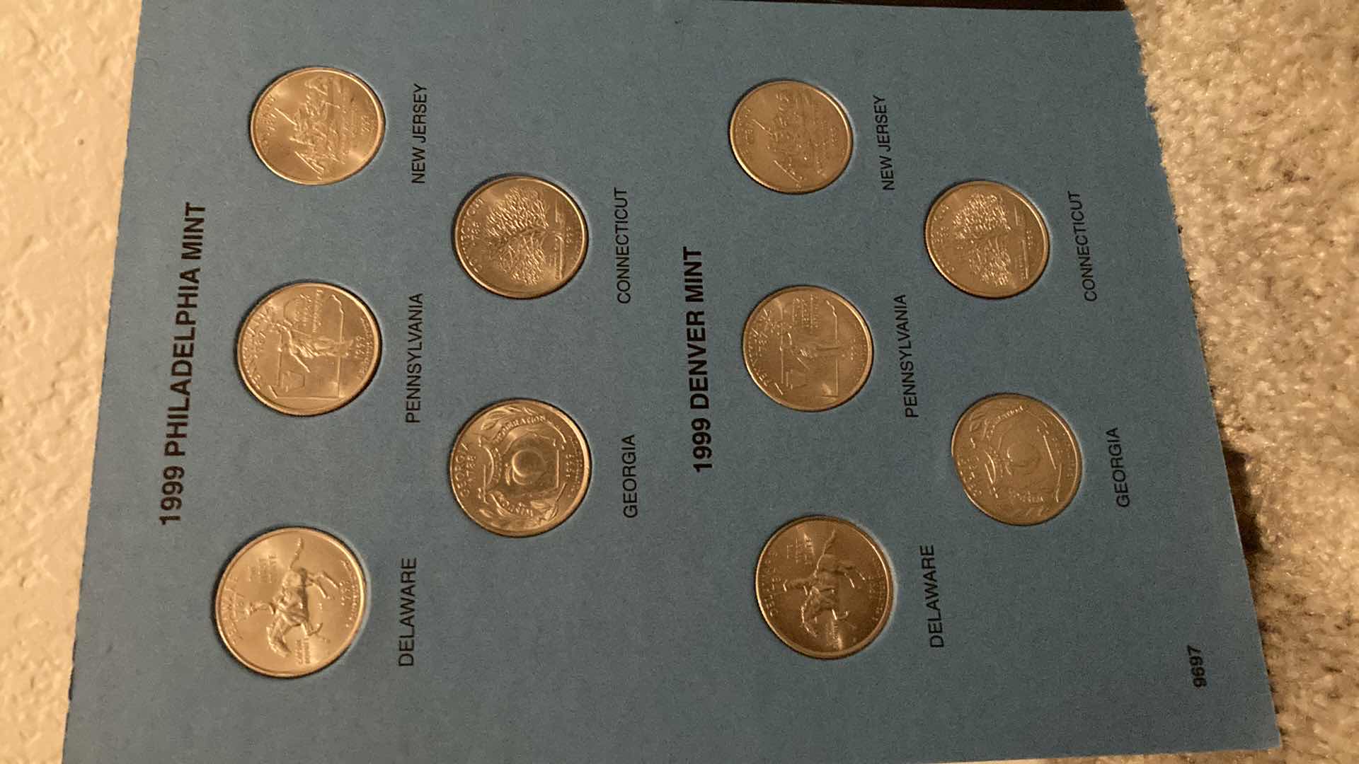 Photo 3 of OFFICIAL WHITMAN COIN FOLDER STATEHOOD QUARTERS COLLECTION 1999-2001 NO. 1 W COMPLETE COLLECTION OF QUARTERS
