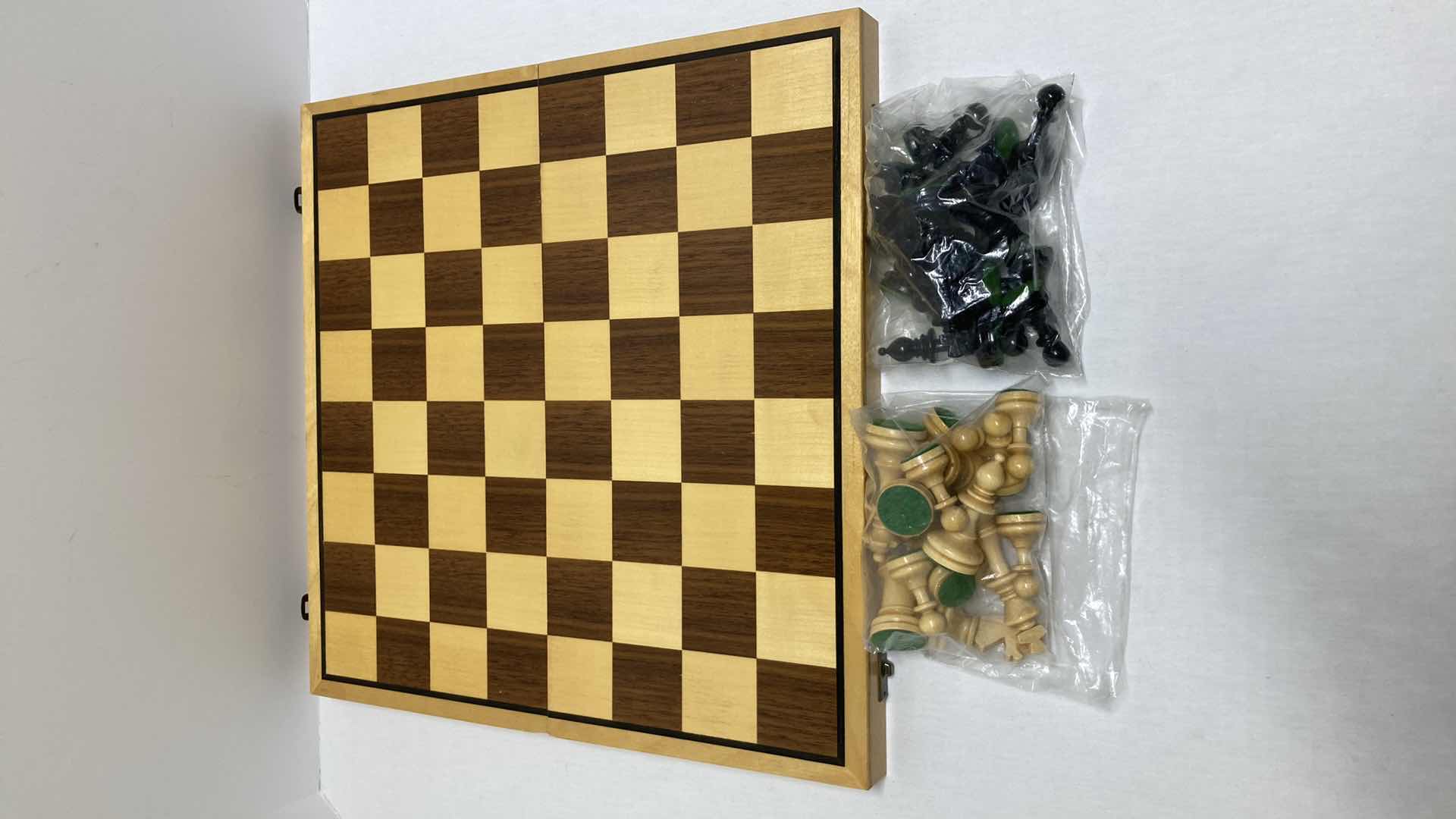 Photo 1 of WOOD FINISH CHESS SET