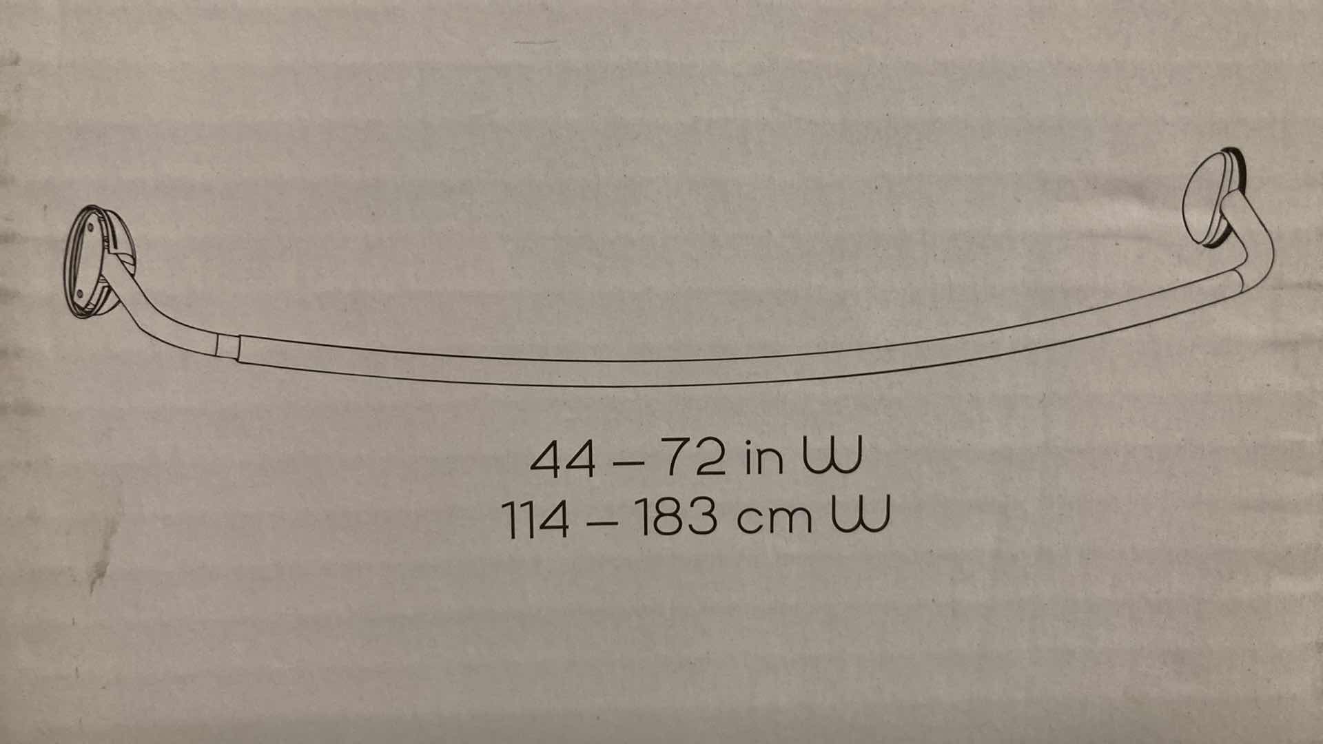 Photo 4 of ZENNA HOME ALUMINUM SINGLE CURVED CHROME SHOWER ROD 44”-72”