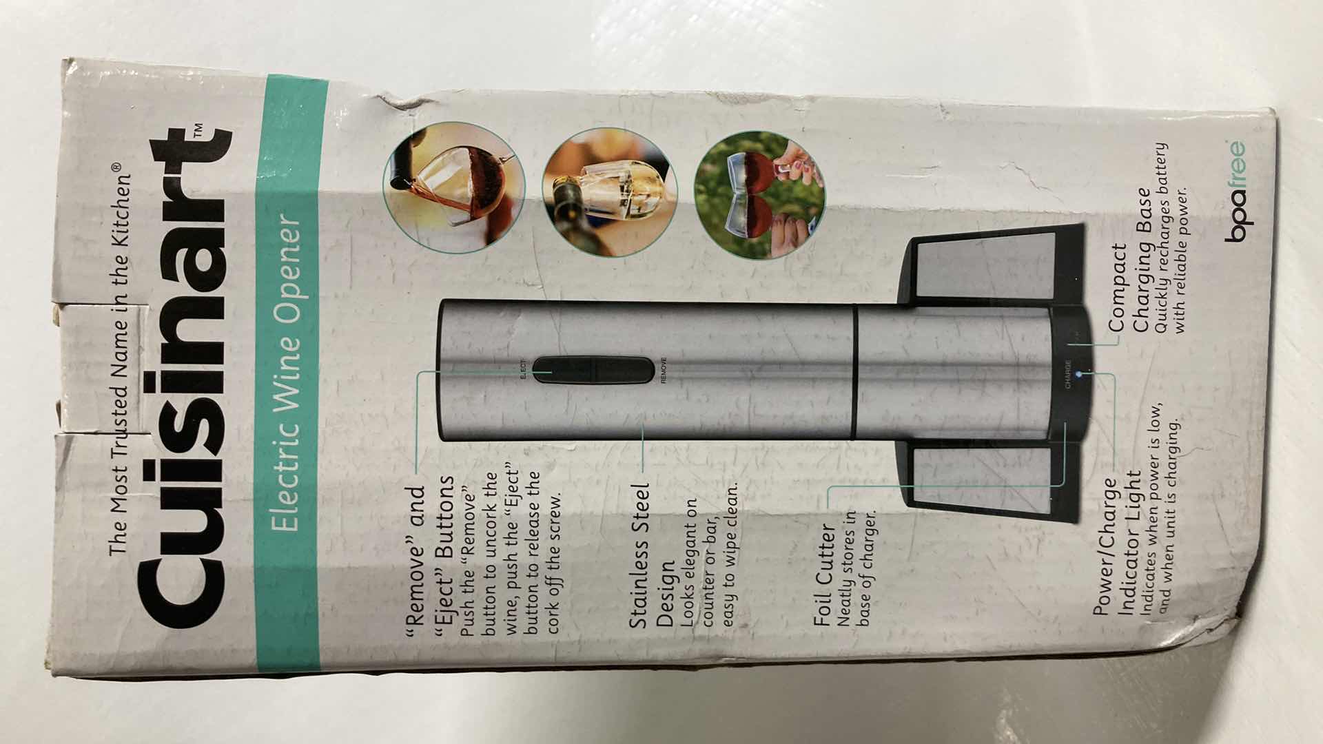 Photo 3 of NEW CUISINART ELECTRIC WINE OPENER MODEL CWO-25