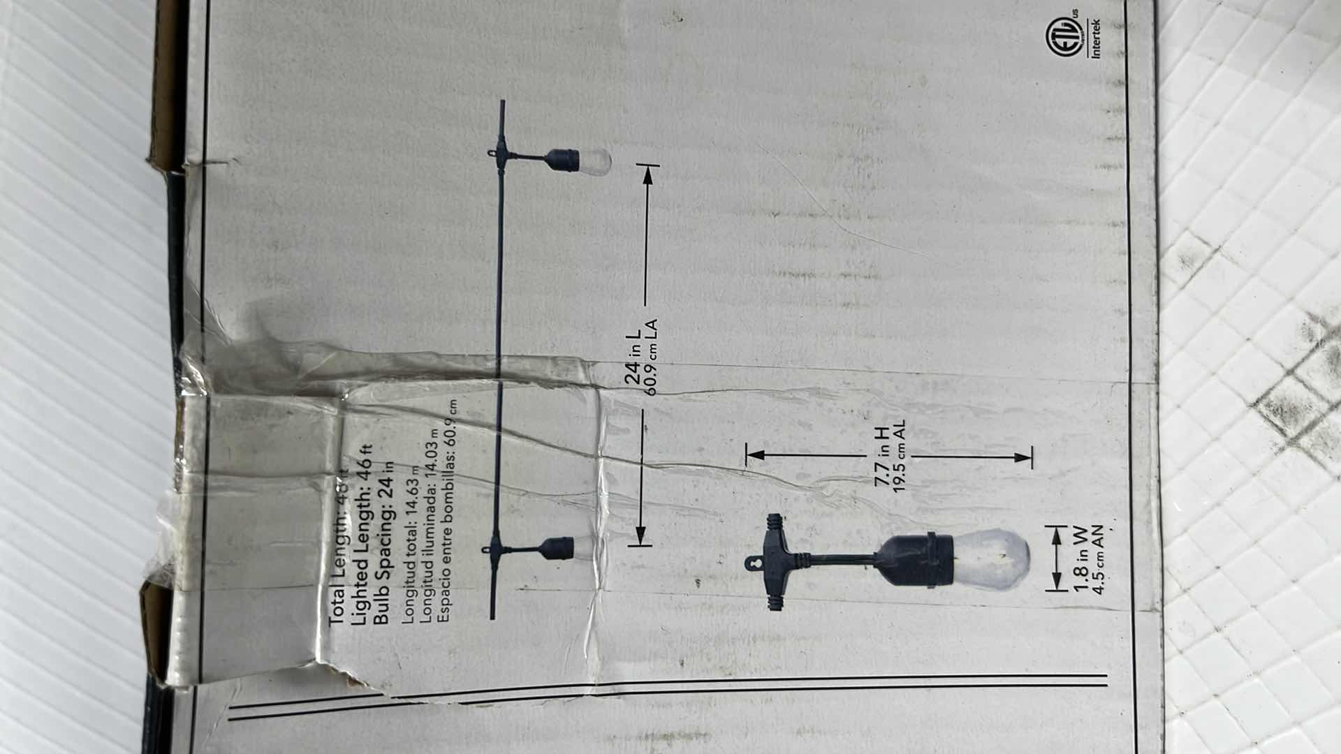 Photo 4 of HAMPTON BAY 48 FT COMMERCIAL GRADE LED PLUG-IN STRING LIGHTS, W 24 SHATTER RESISTANT FILAMENT BULBS (1004683595)