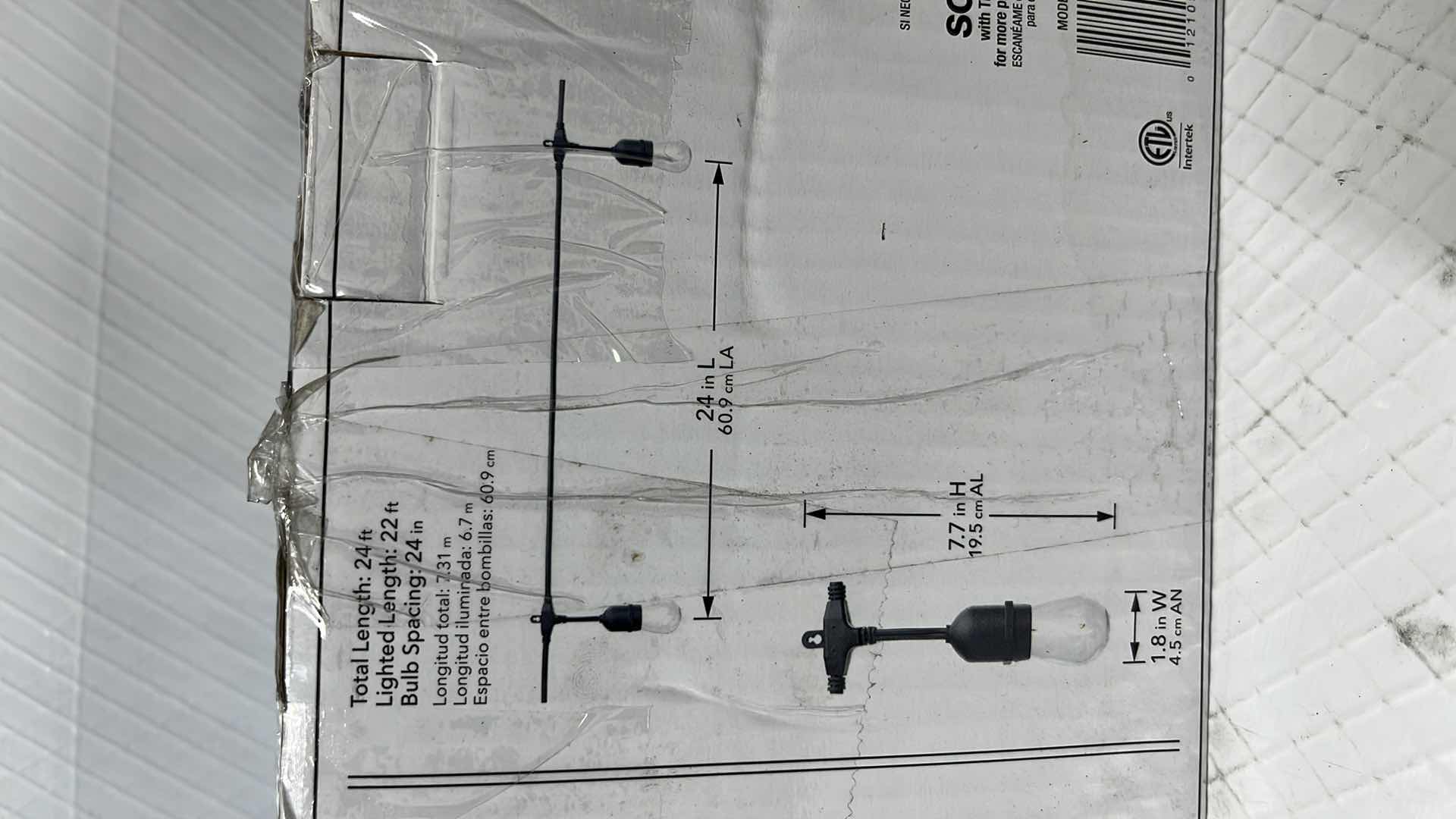 Photo 7 of 2- HAMPTON BAY 24 FT COMMERCIAL GRADE LED PLUG-IN STRING LIGHTS W 12 SHATTER RESISTANT FILAMENT BULBS (1004683594)