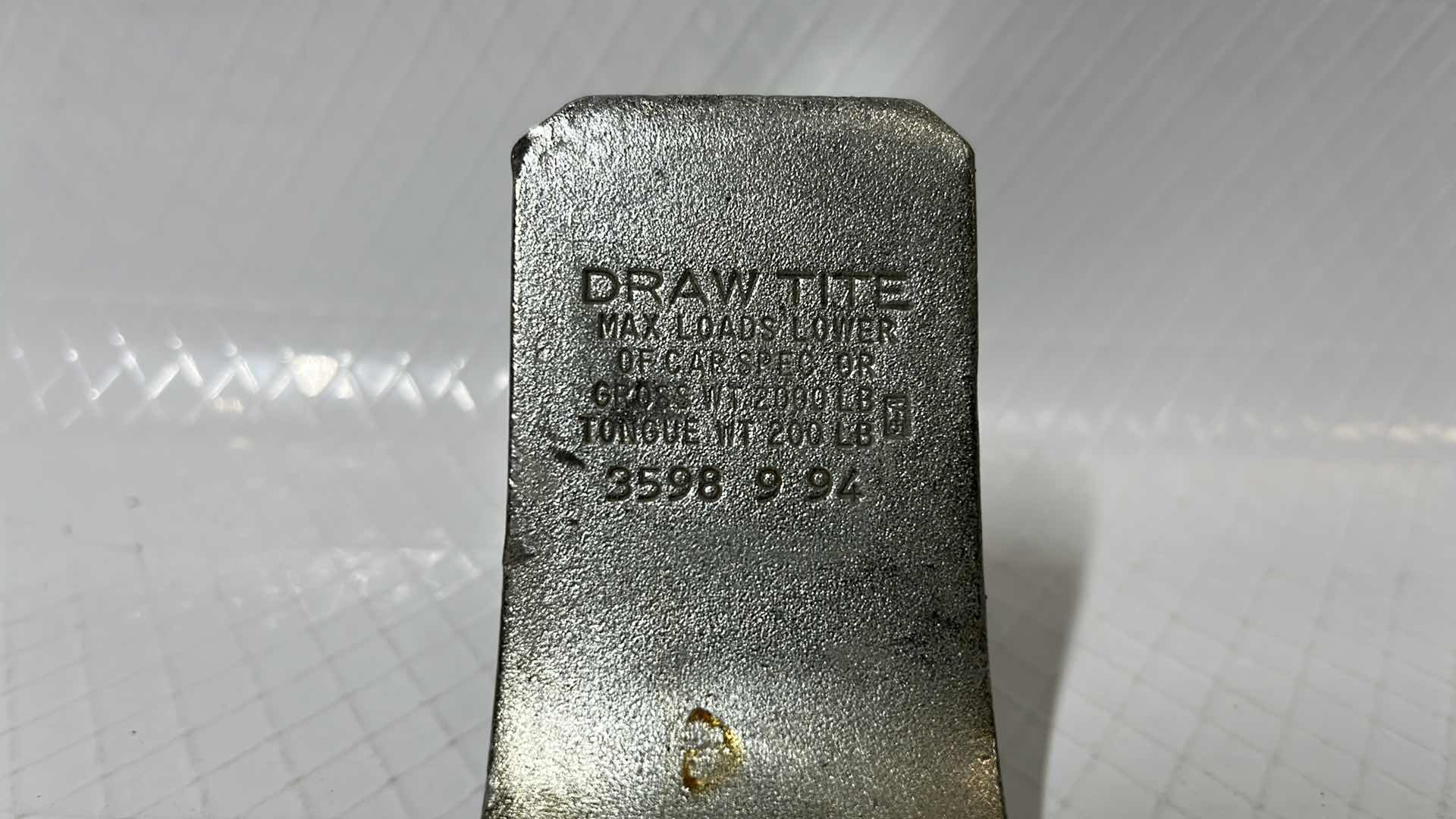 Photo 3 of DRAW-TITE ZINC DRAWBAR KIT, GROSS WT 2000LB TONGUE WT 200LB (3593)