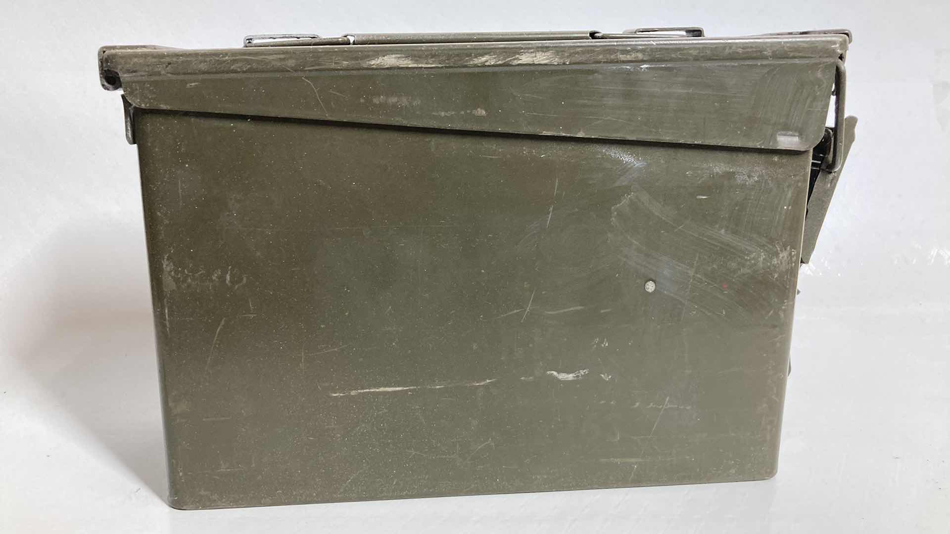 Photo 3 of STEEL AMMO STORAGE BOX W 357CAL HOLLOW-POINT PROJECTILES 4” X 11” H7”