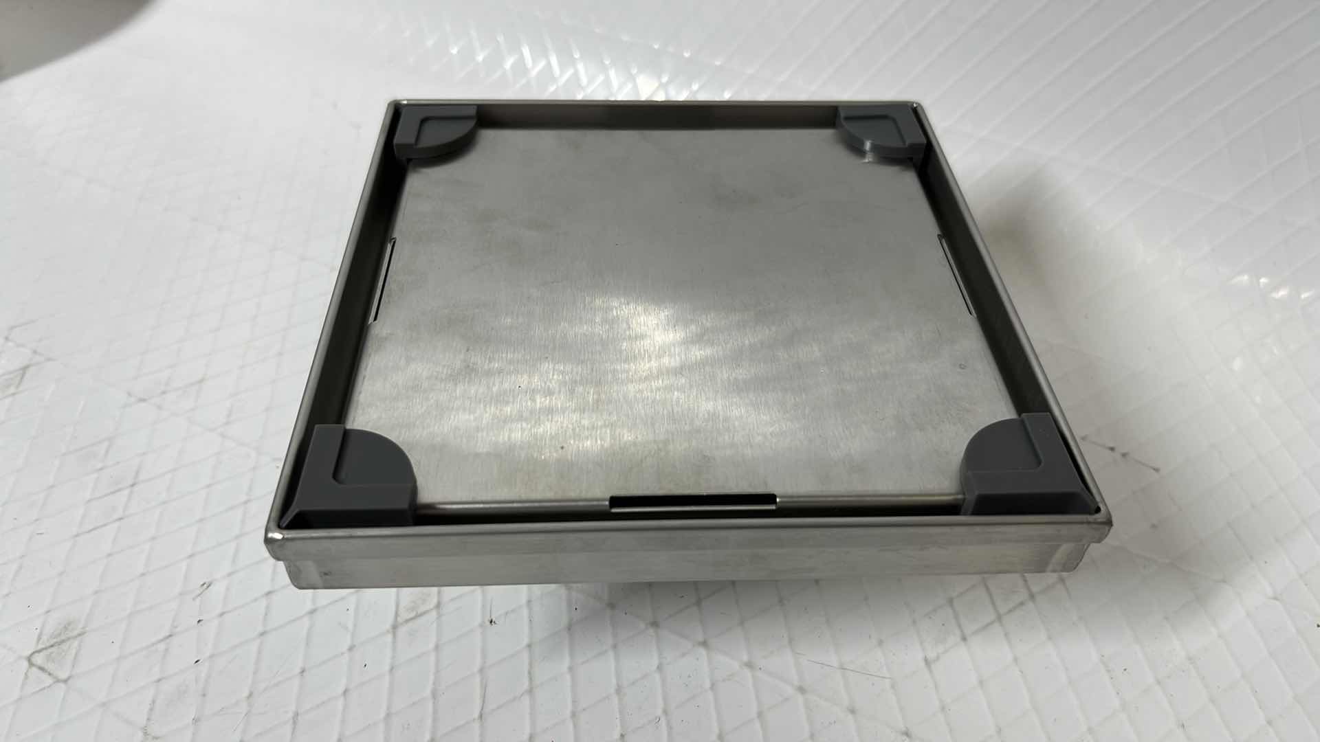 Photo 4 of NEW OATEY DESIGNLINE 6” x 6” SQUARE DRAIN GRATE, TILE-IN DRAIN KIT