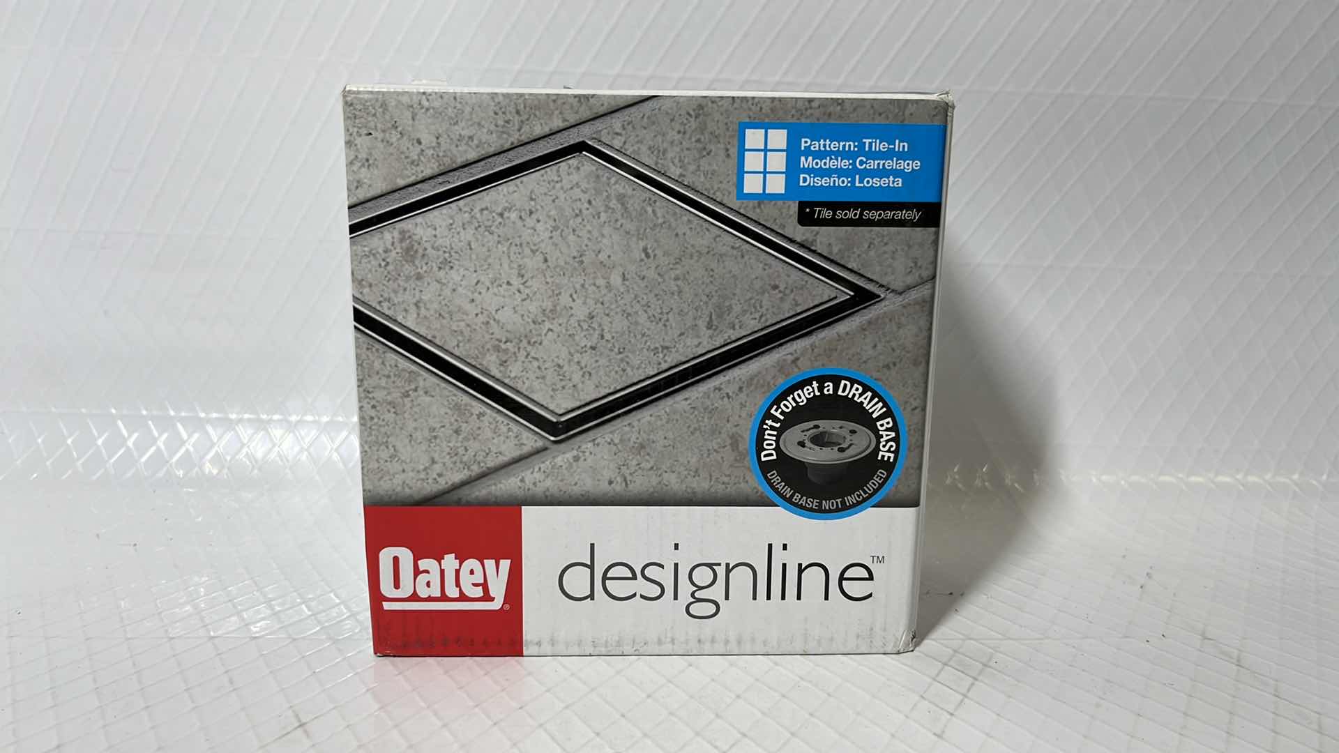 Photo 1 of NEW OATEY DESIGNLINE 6” x 6” SQUARE DRAIN GRATE, TILE-IN DRAIN KIT